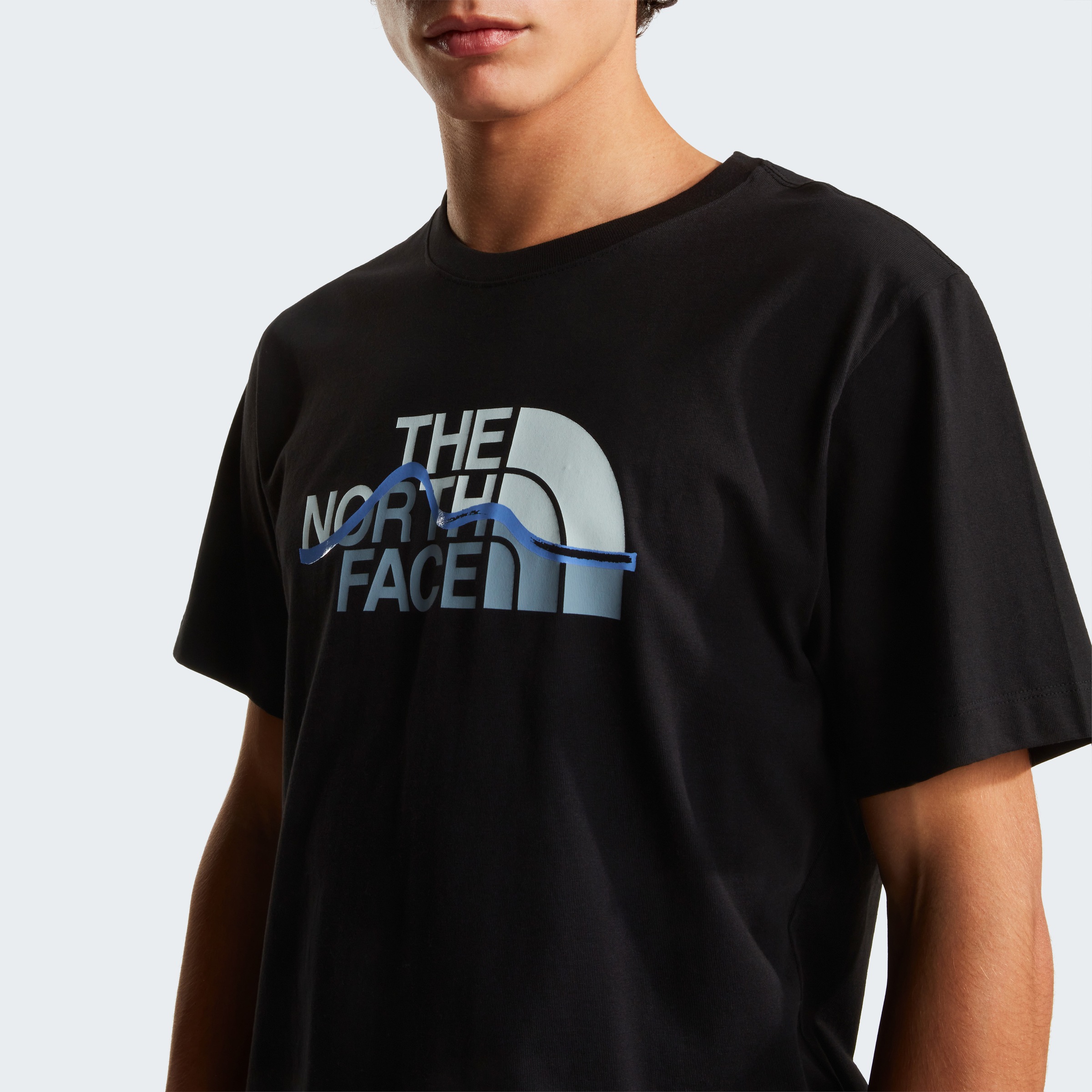 The North Face T-Shirt »M MOUNTAIN LINE REGULAR SHORT SLEEVE TEE« sportlicher Stil, Kurzarm, für Sport und Outdoor, aus Baumwolle