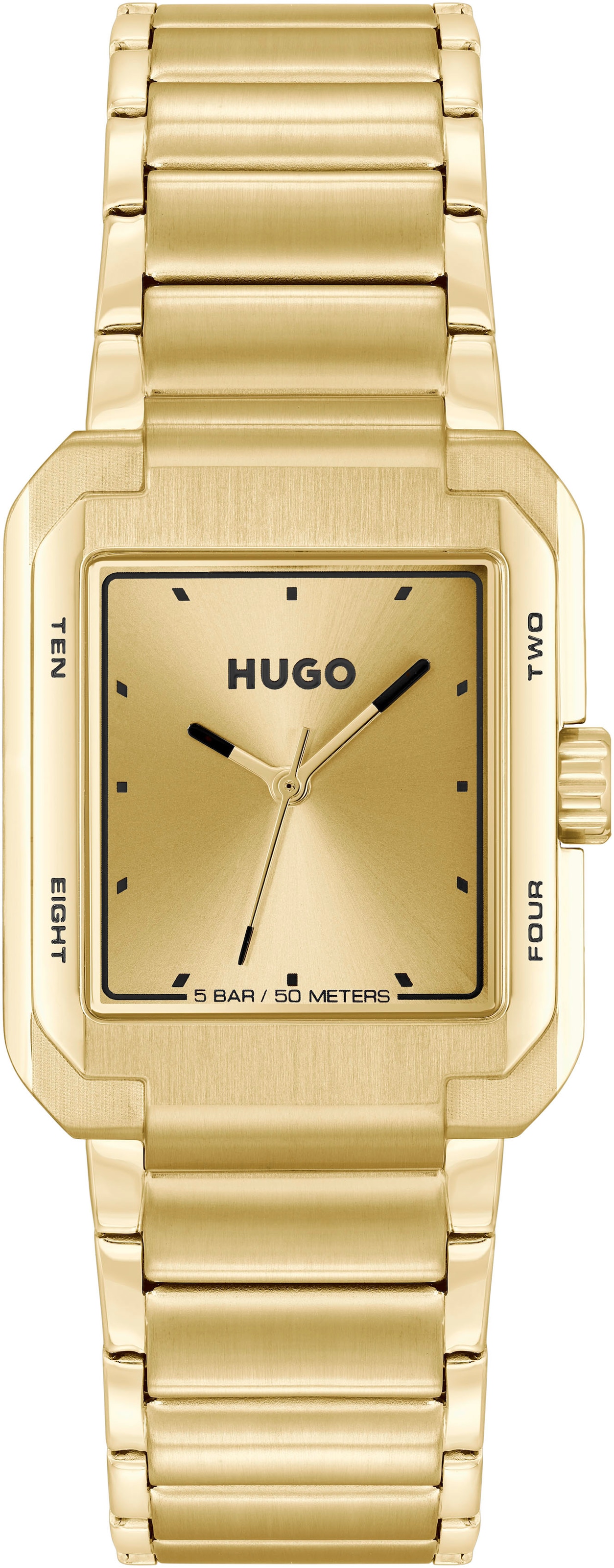 HUGO Quarzuhr »#THRIVE ANALOG«, Armbanduhr, Herrenuhr, analog, Edelstahlarmband