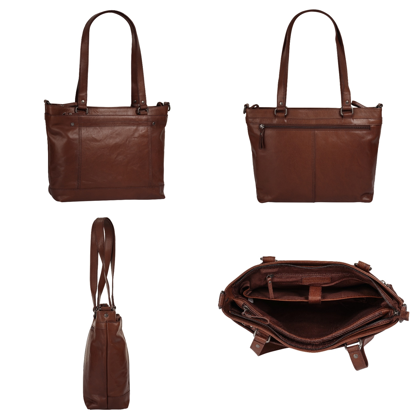Spikes & Sparrow Shopper, echt Leder