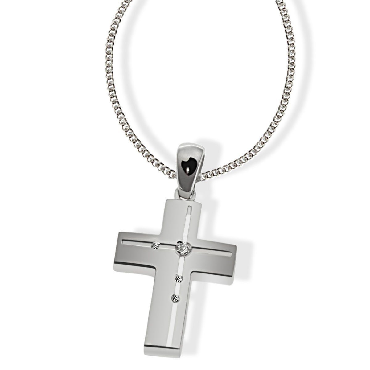 goldmaid Collier Silber 925 klare Zirkonia matt und hochglanzpoliert