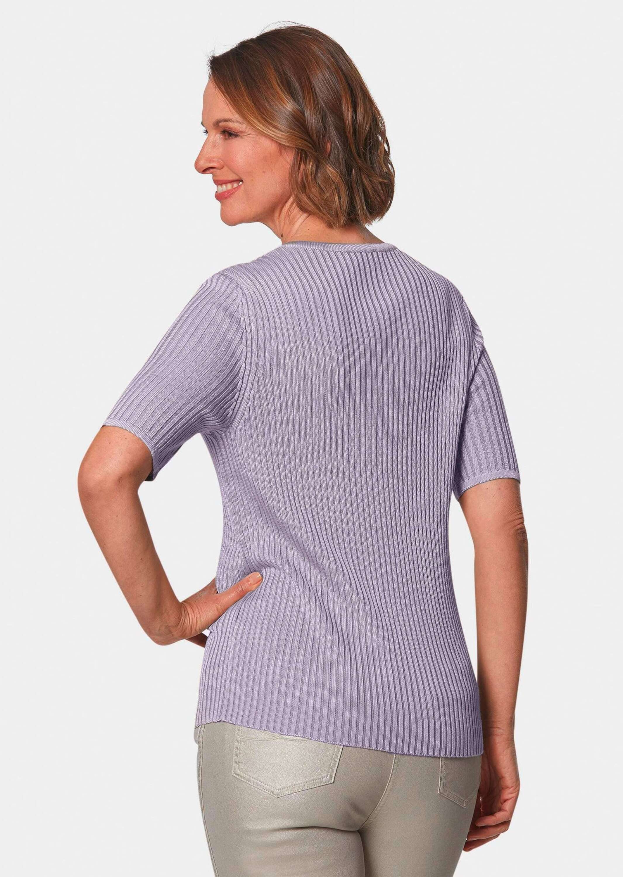 GOLDNER Rundhalspullover »Kurzgröße Pflegeleichter Pullover in hochwertiger Rippenstruktur«