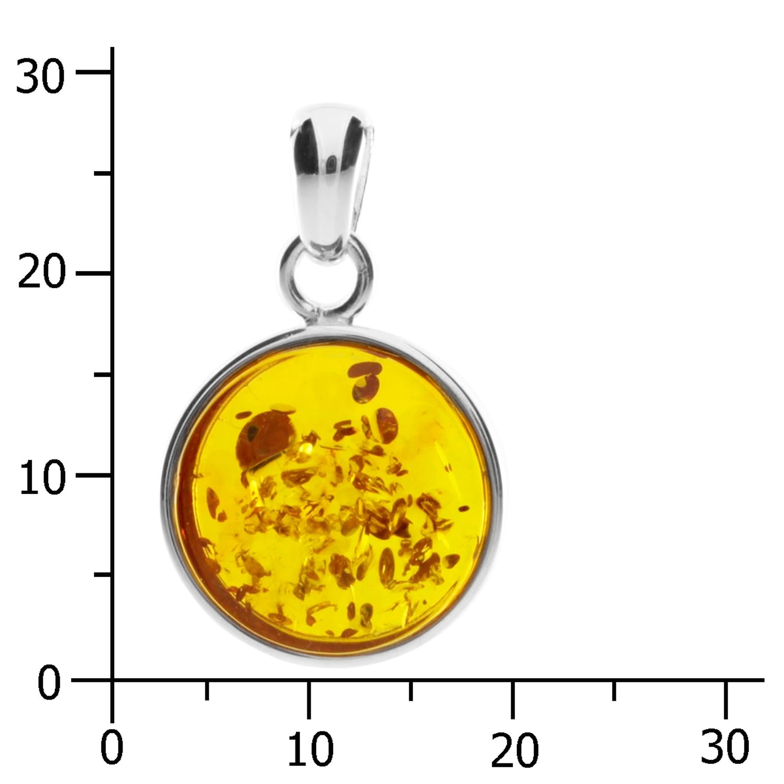 OSTSEE-SCHMUCK Kettenanhänger »- Frouke 16 mm - Silber 925/000 - Bernstein«