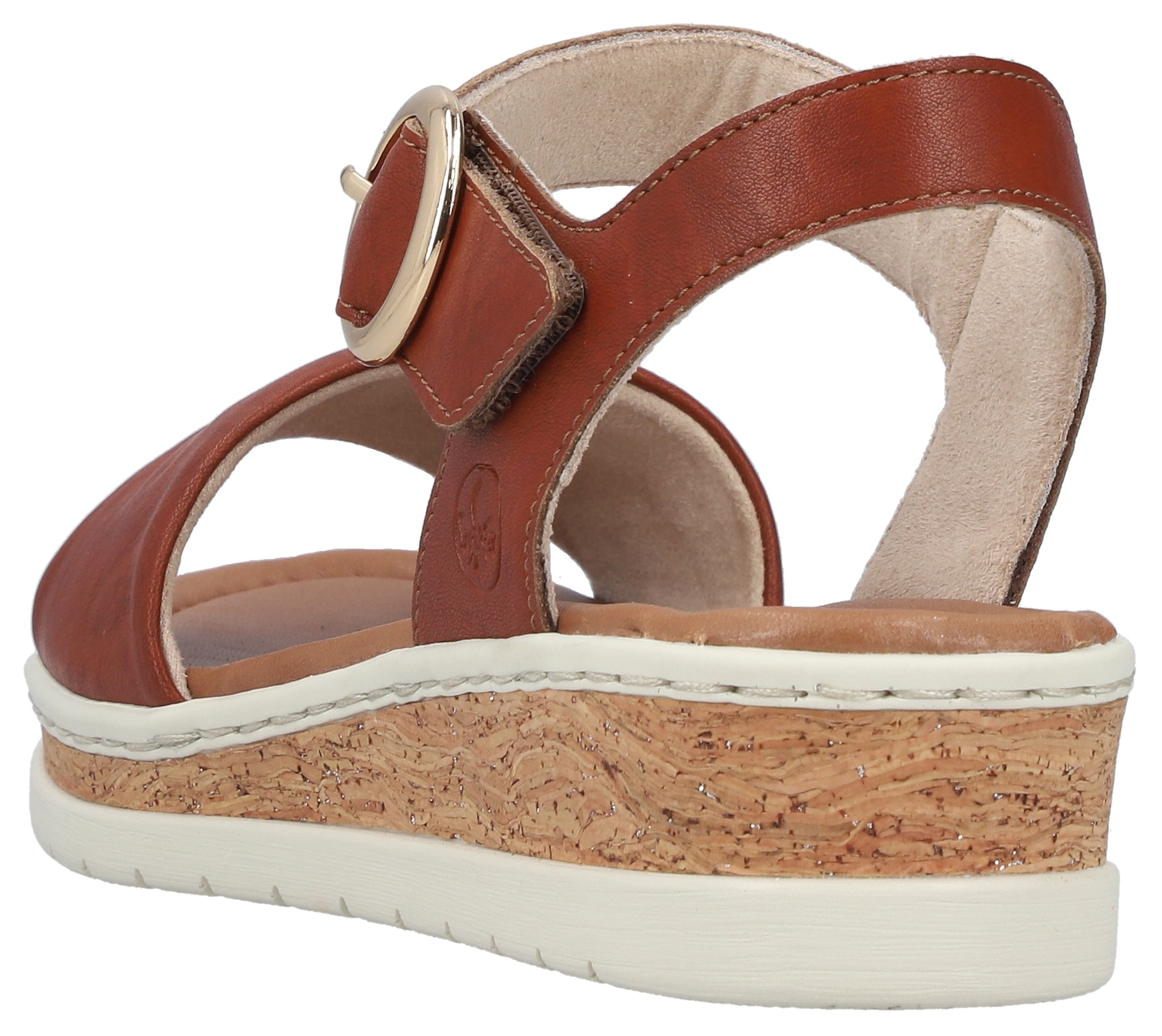 Rieker Keilsandalette  Sommerschuh, Urlaubsschuh, Sandale mit Klett