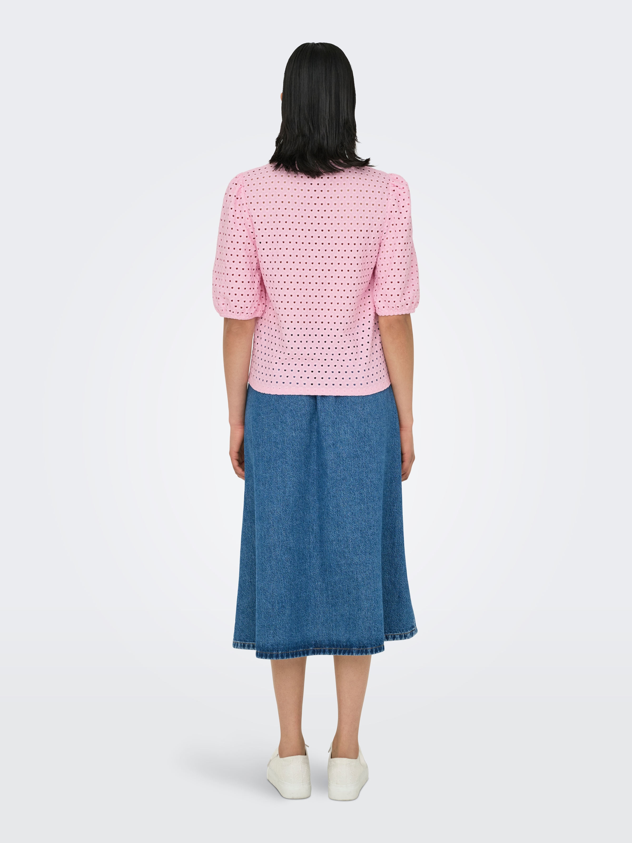 ONLY Kurzarmshirt »ONLELISA S/S O-NECK TOP BOX JRS«
