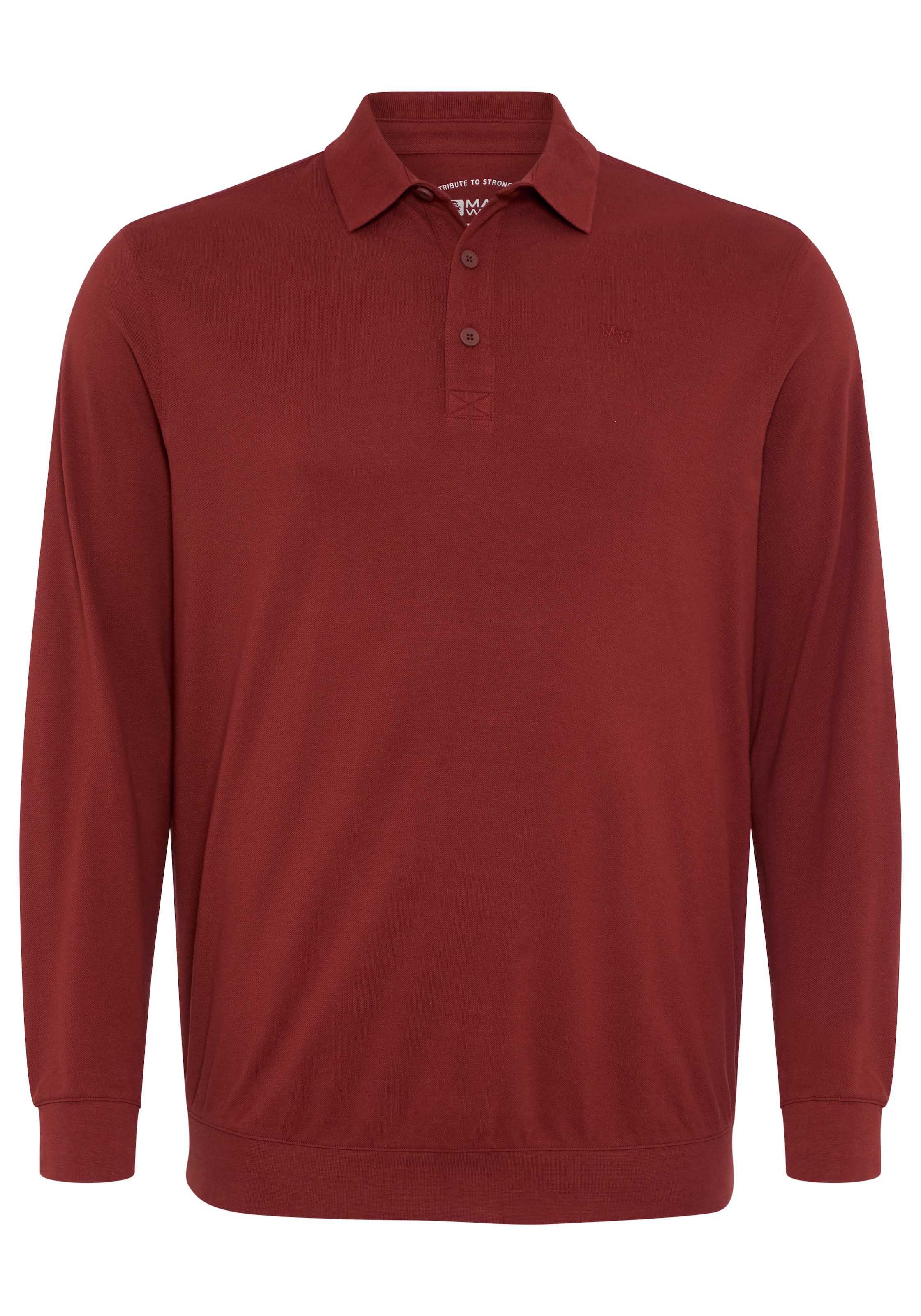 Man's World Plus Poloshirt »auch in Grosse Größen bis Gr. 7XL Bauch-Fit« mit Langarm, klassischer Polokragen, mit Knopfleiste am Ausschnitt