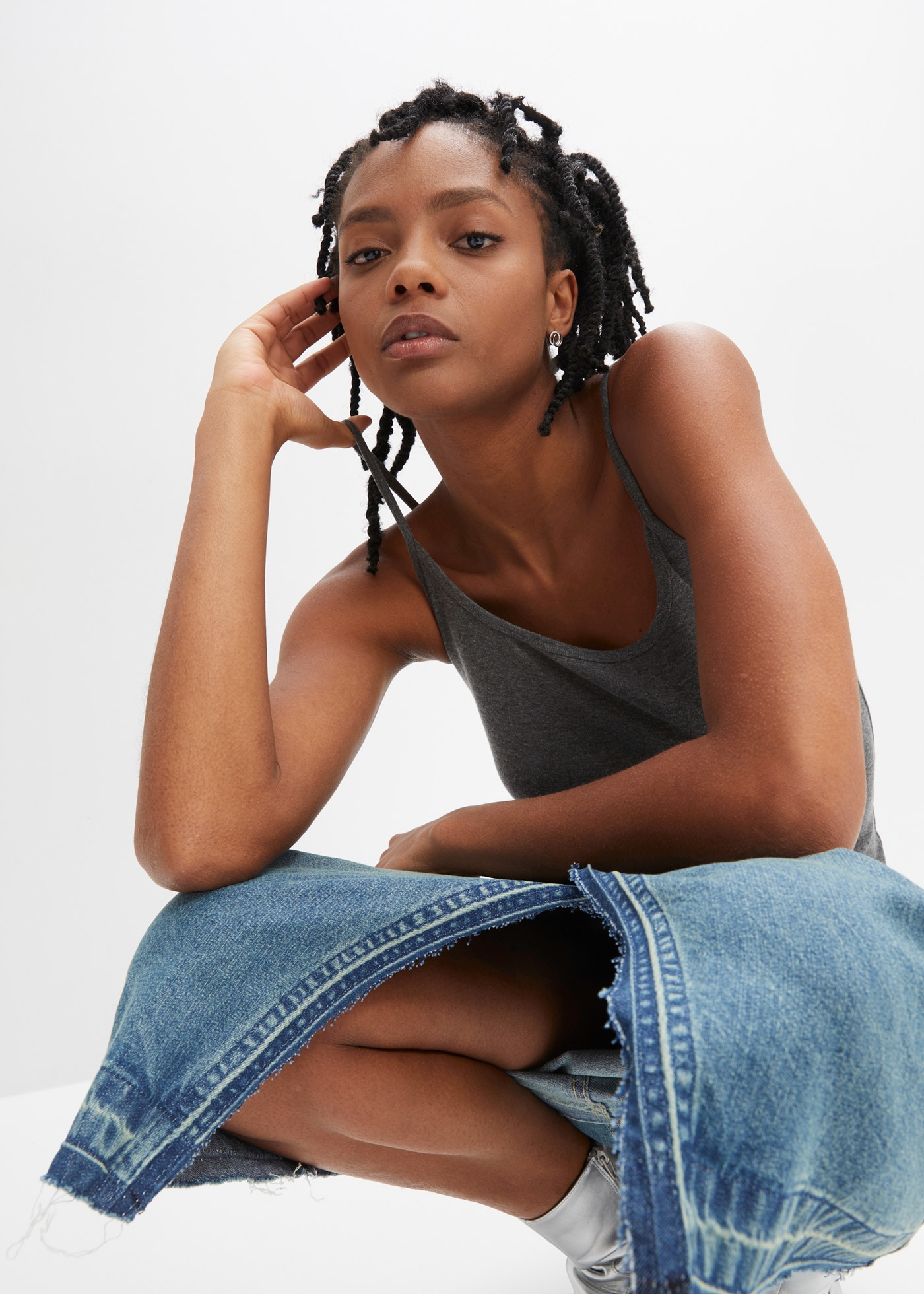 bonprix Spaghettitop »Spaghettiträger-Top aus reiner Baumwolle, 2er Pack« Packung, 2, 2 Stk. tlg. Spaghettiträger-Top aus reiner Baumwolle, 2er Pack