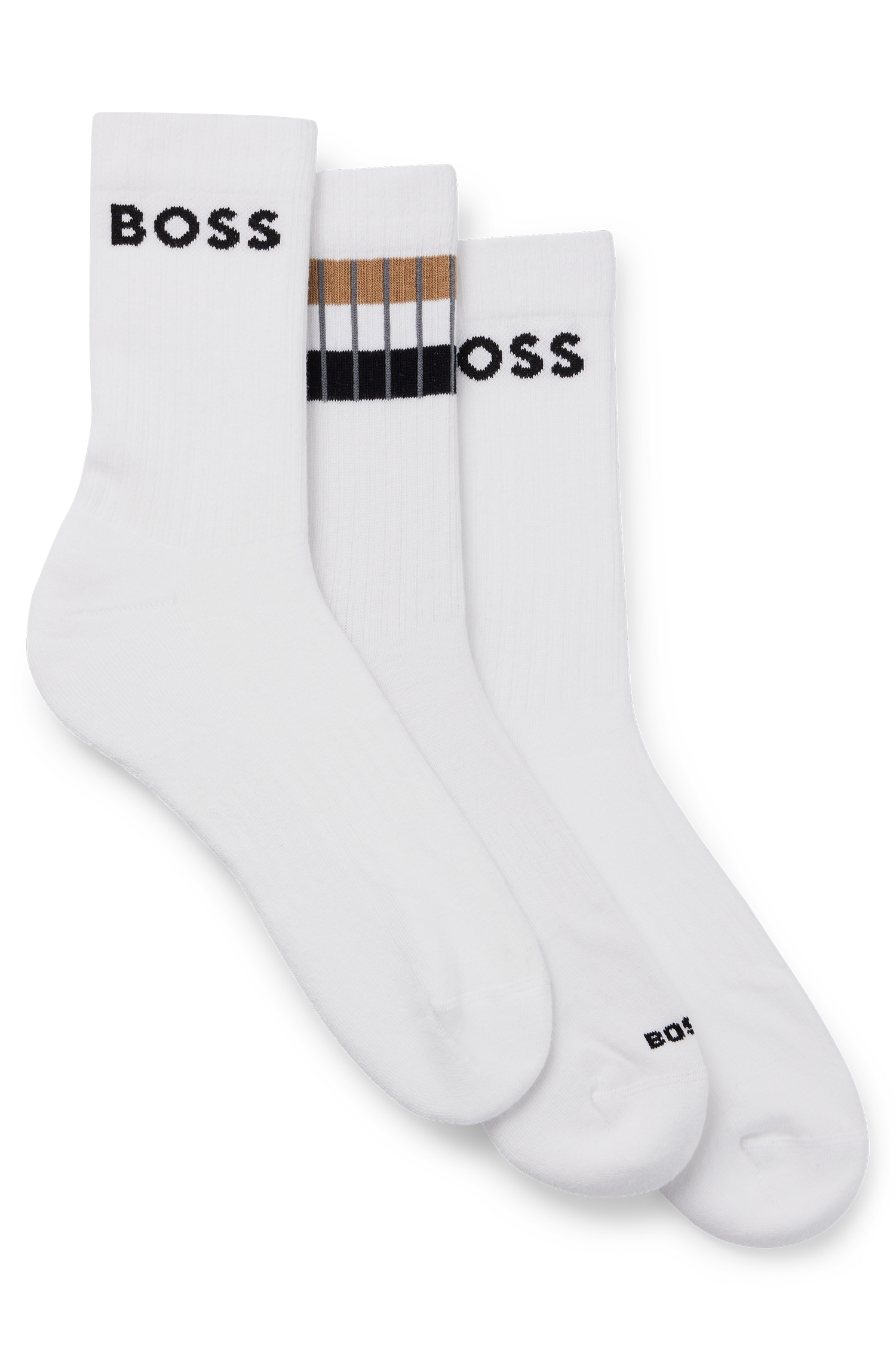 Freizeitsocken »3P QS Rib Stripe CC«, (Packung, 3er), mit Logodetails