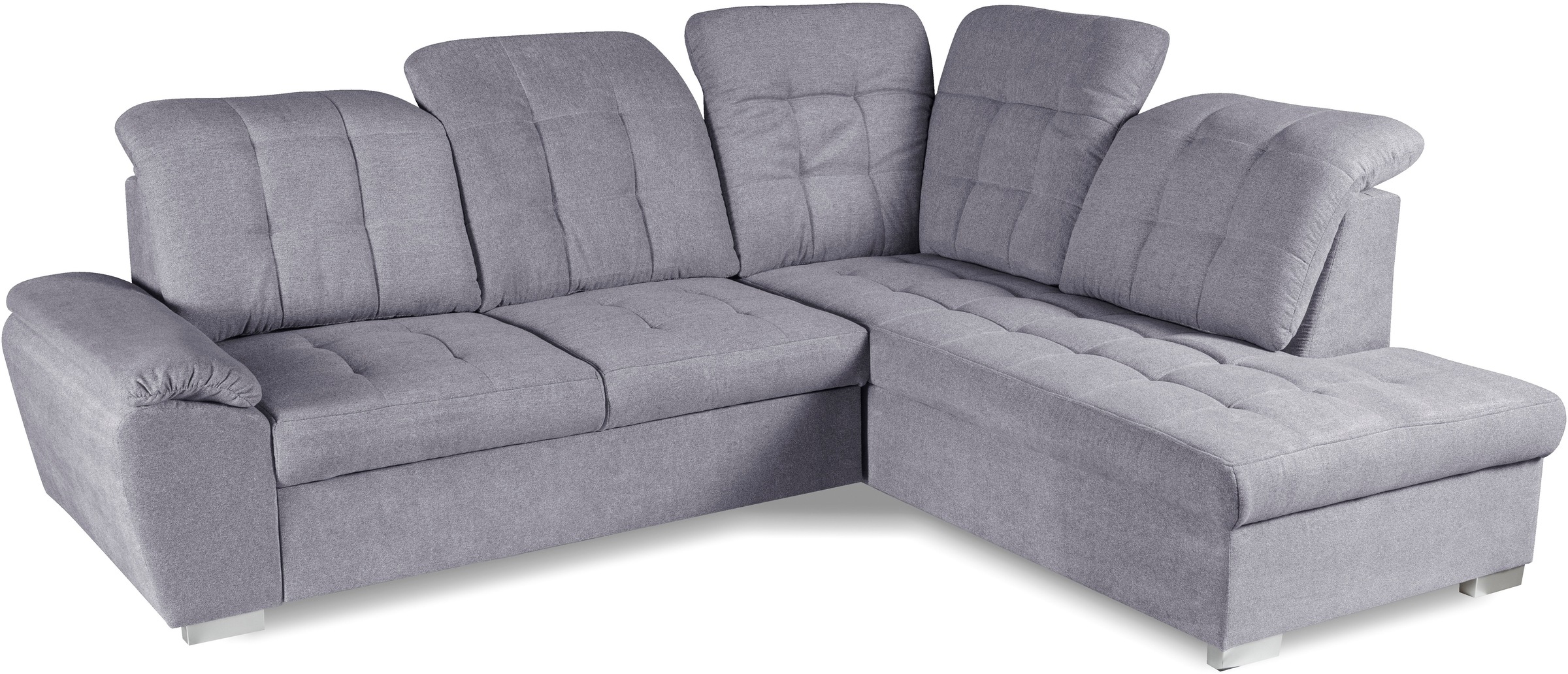 WERK2 Ecksofa »Brindisi, Multifunktion, bequem & komfortabel, Breite 263cm, L-Form«, mit verstellbaren Kopfteilen, Bettfunktion & Bettkasten