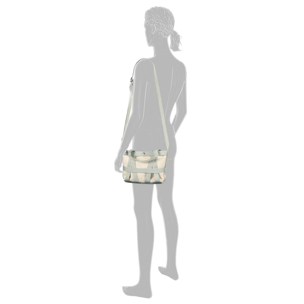 TOM TAILOR Denim Shopper »Jada« Damen Umhängetasche, Handtasche mit schückendem Gewebebandgitter