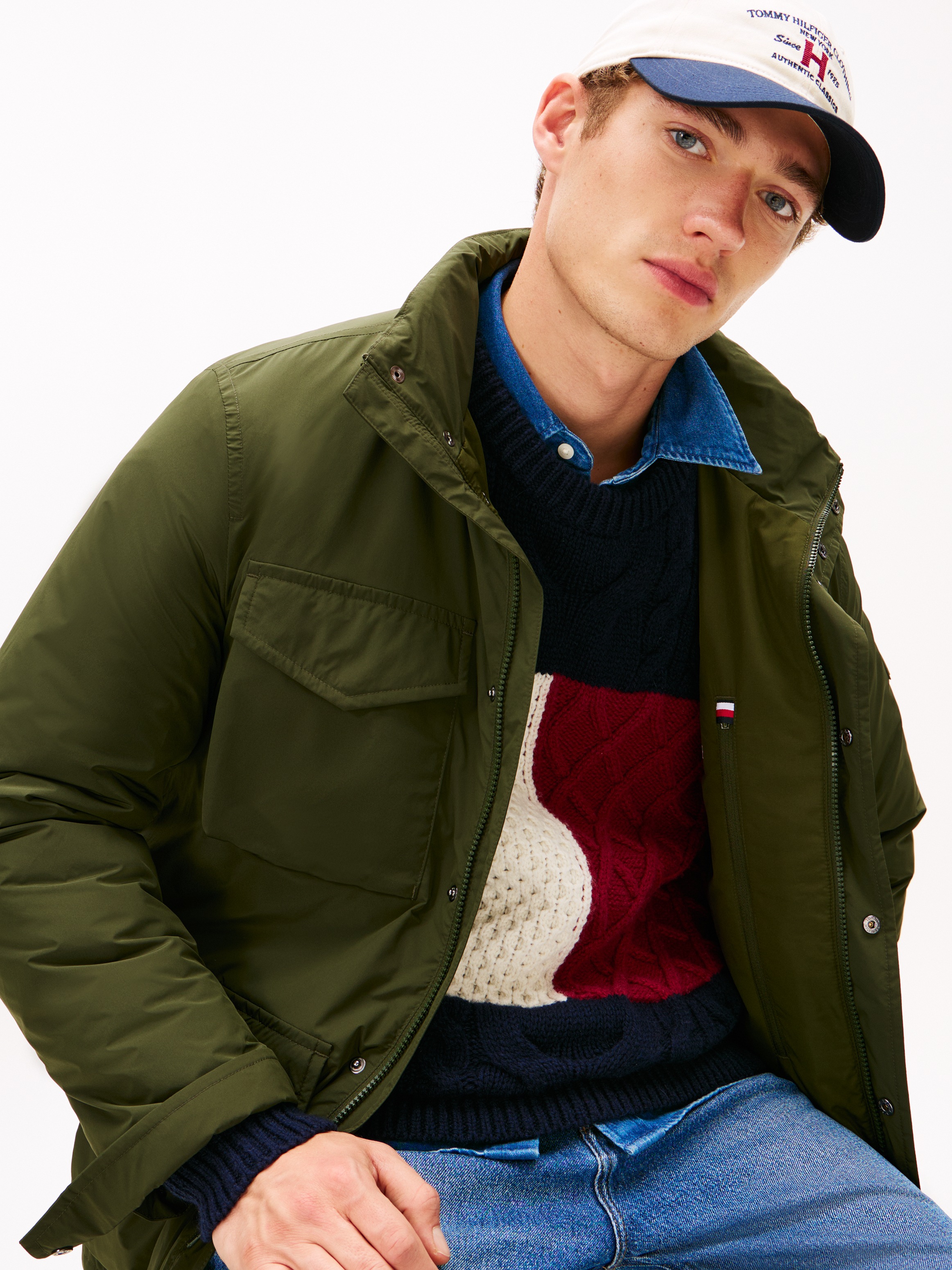 Tommy Hilfiger Fieldjacket »LW PACKABLE« mit Kapuze im Kragen verstaubare Kapuze, normale Passform