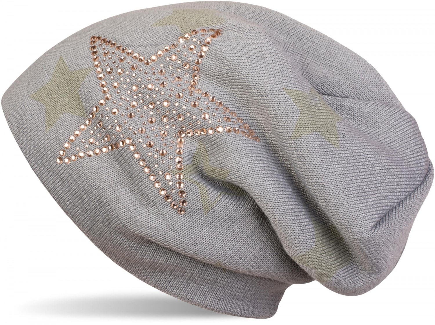 styleBREAKER Strickmütze »Feinstrick Beanie mit Strass Stern« 1 Stk.