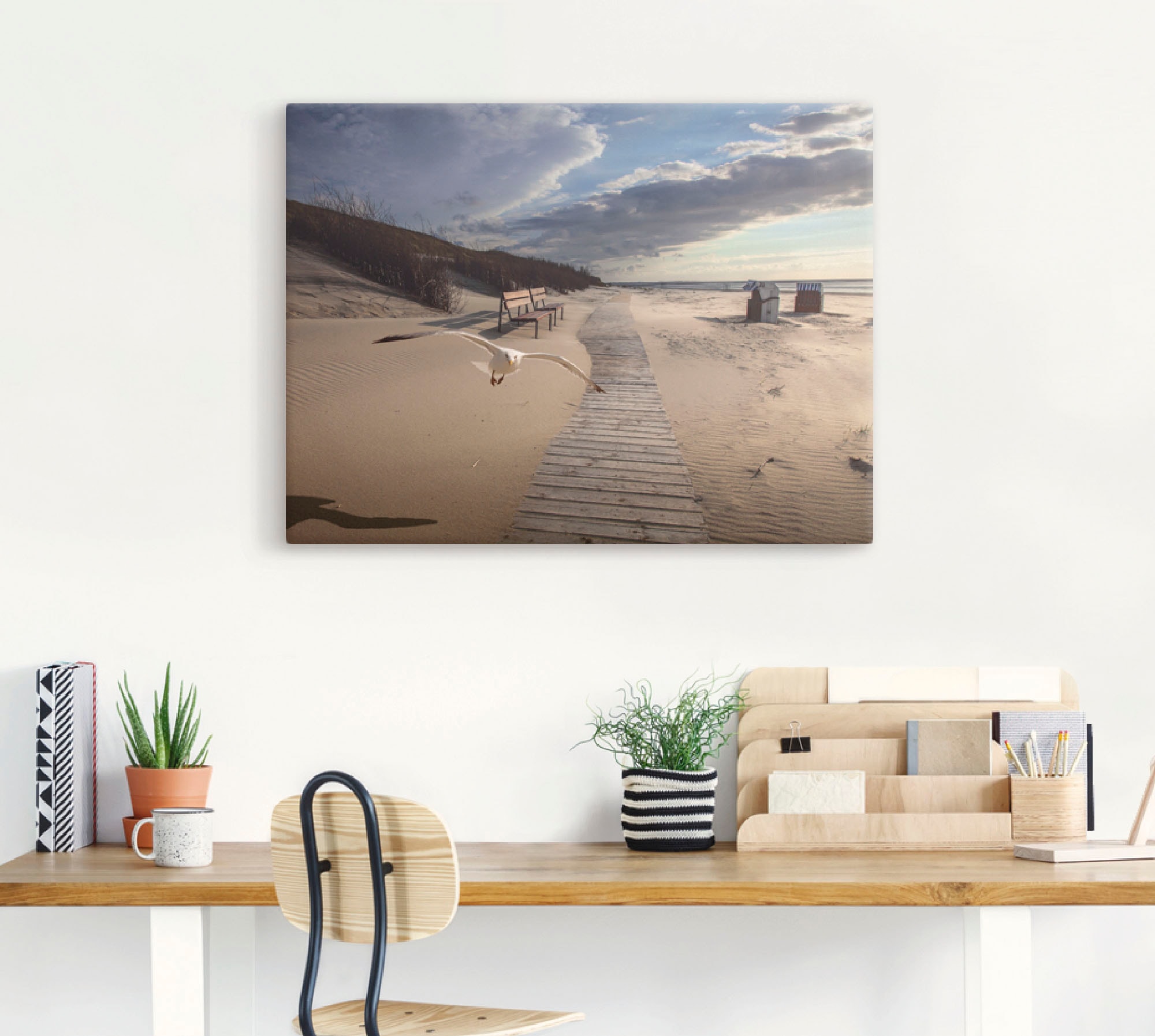 Artland Leinwandbild »Strandimpressionen«, Strand, (1 St.), auf Keilrahmen gespannt