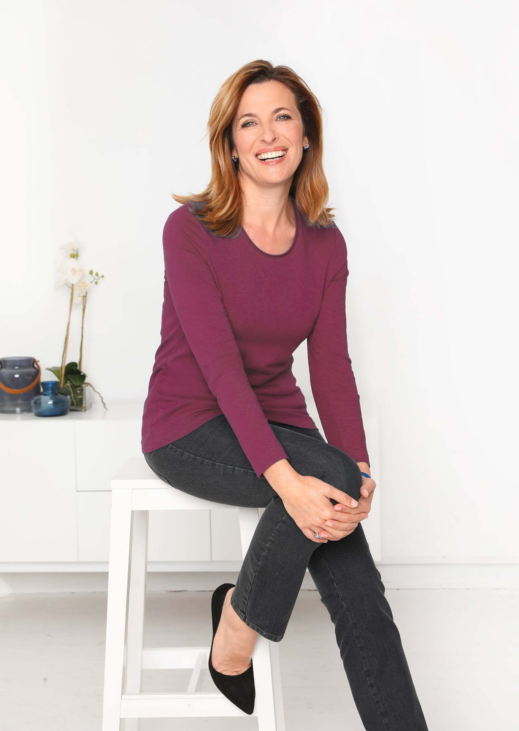 GOLDNER Longpullover »T-Shirt mit Rundhals«