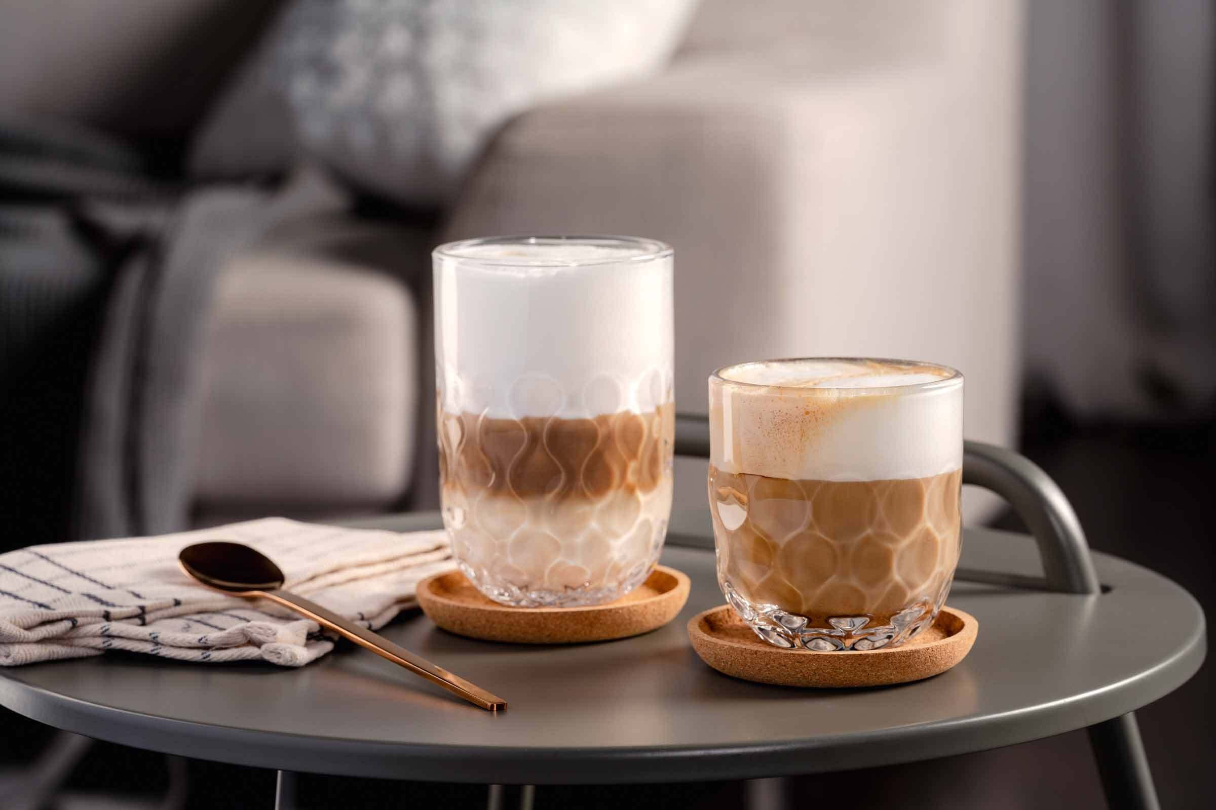 LEONARDO Latte-Macchiato-Glas »Latte Macchiato Gläser (2) Gocce 390 ml 2er Set transparent«