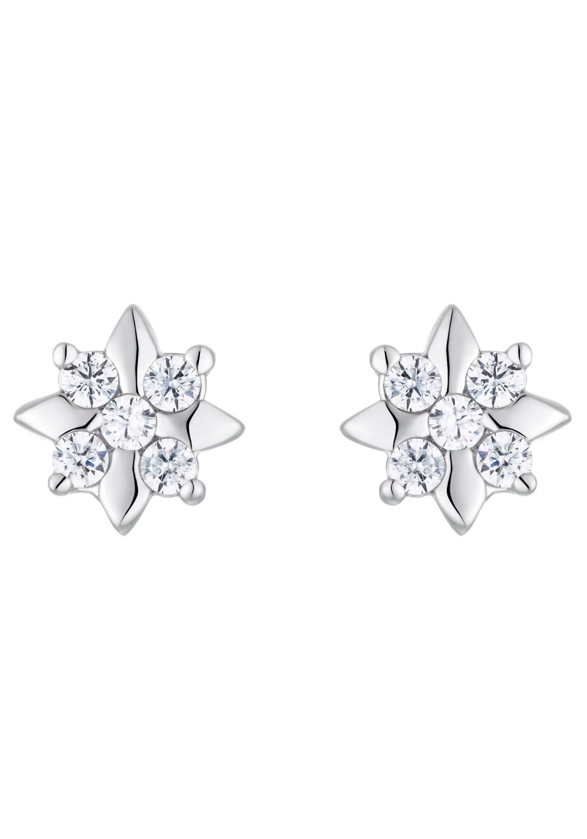Amor Paar Ohrstecker »Flower-Star, 2029318«, (2 tlg.), mit Zirkonia (synth.)