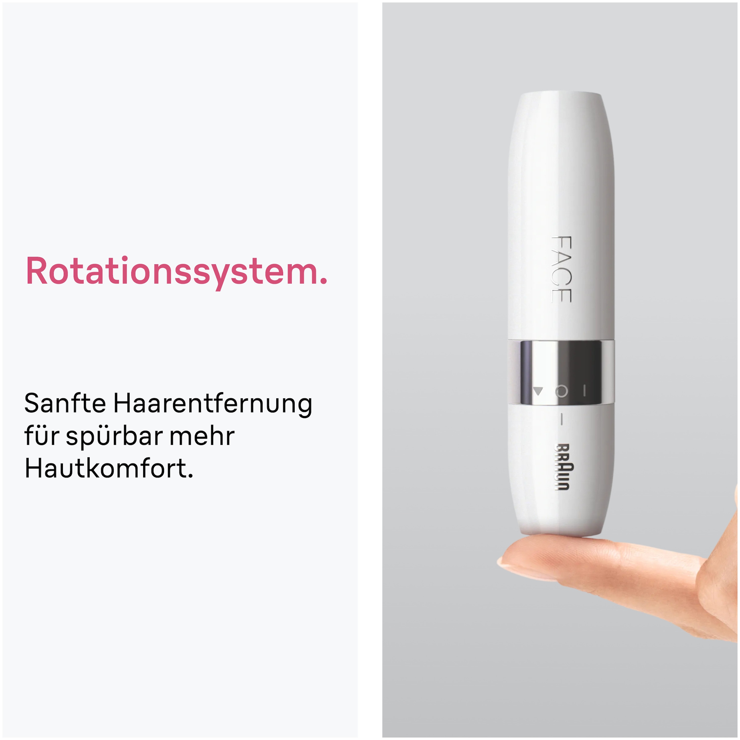 Braun Elektrogesichtshaarentferner »FS1000« 1 Stk. Aufsätze Mini-Gesichtsrasierer, Elektrischer Rasierer, Schnell & Sanft, Weiß