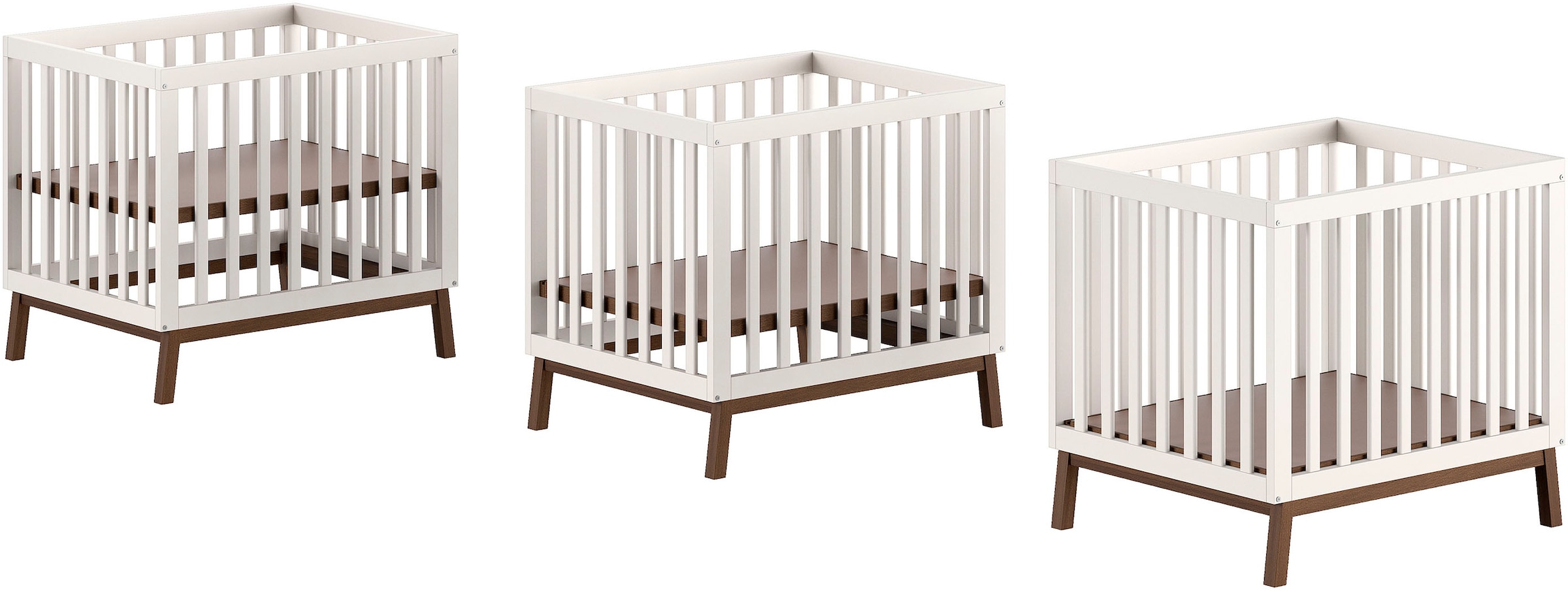 Vipack Laufgitter »Sezane, Spiel- und Kuschelfläche 75 x 95 cm, 3-fach höhenverstellbar« bis 15 kg Farbe Clay Absatz Nussbaumfarbig oder Kiefer massiv nussbaumfarbig