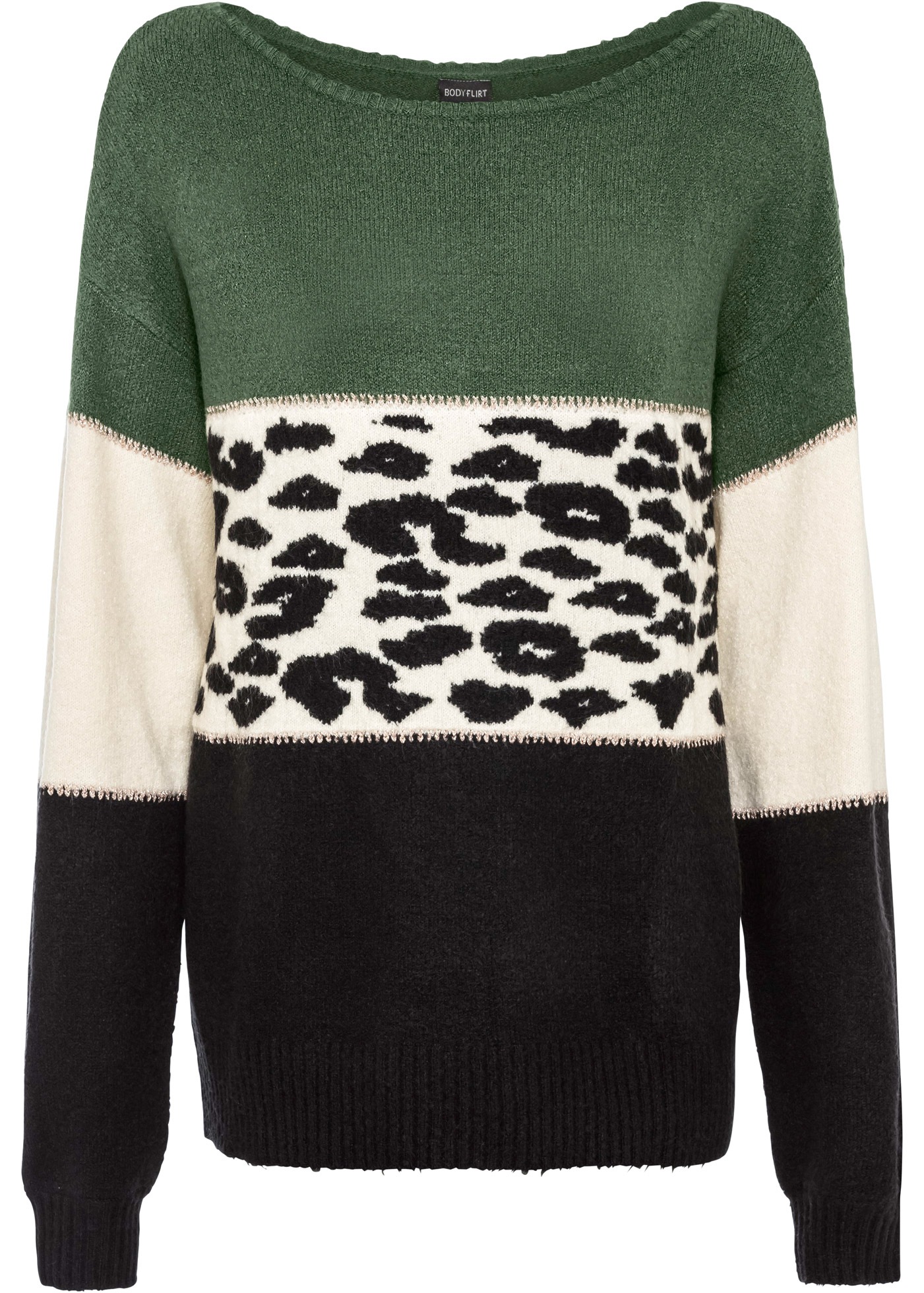 bonprix Strickpullover »Oversize-Pullover« Oversize-Fit, gemustert, Glitzergarn Details