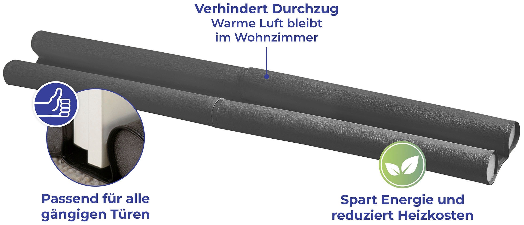 Maximex Zugluftstopper, schwarz, faltbar