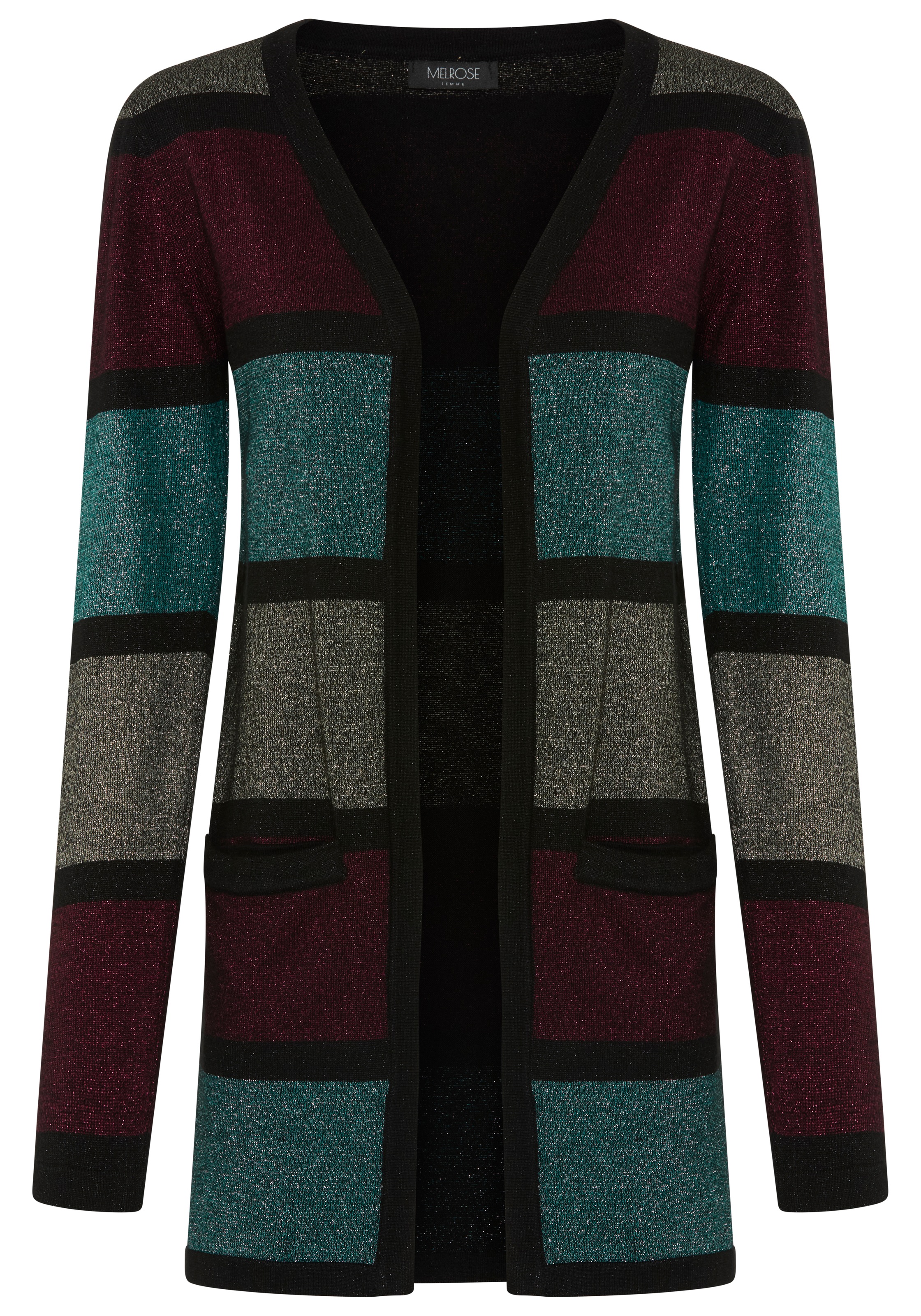 Melrose Longstrickjacke aus weichem Glitzergarn