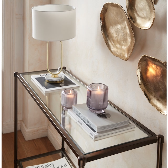 Guido Maria Kretschmer Home&Living Tischleuchte »Zeria«, 1 flammig-flammig,  Tischlampe mit Fuß aus Marmor, schwarzer Stoff-Schirm bestellen online bei  OTTO