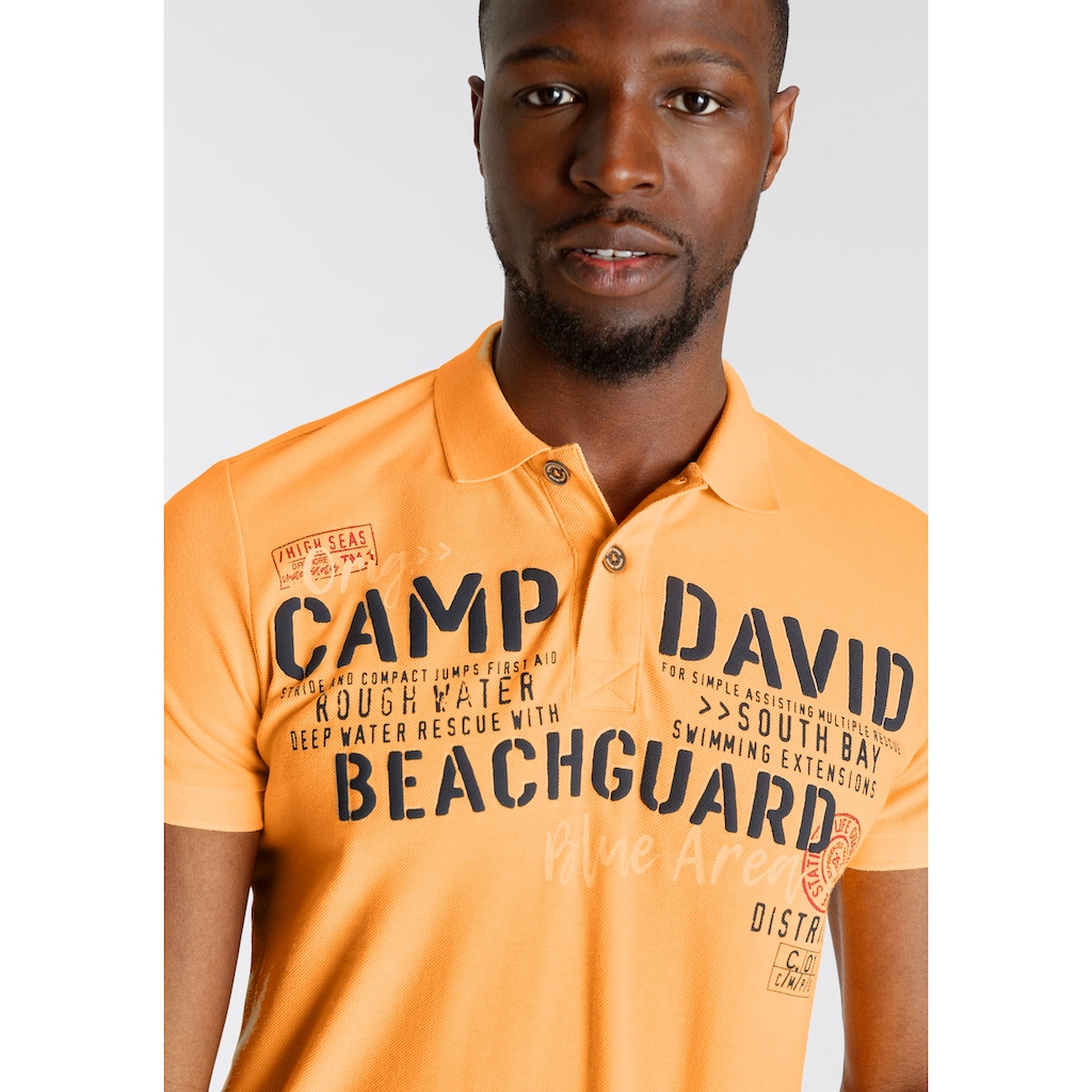 CAMP DAVID Poloshirt, in hochwertiger Piqué-Qualität