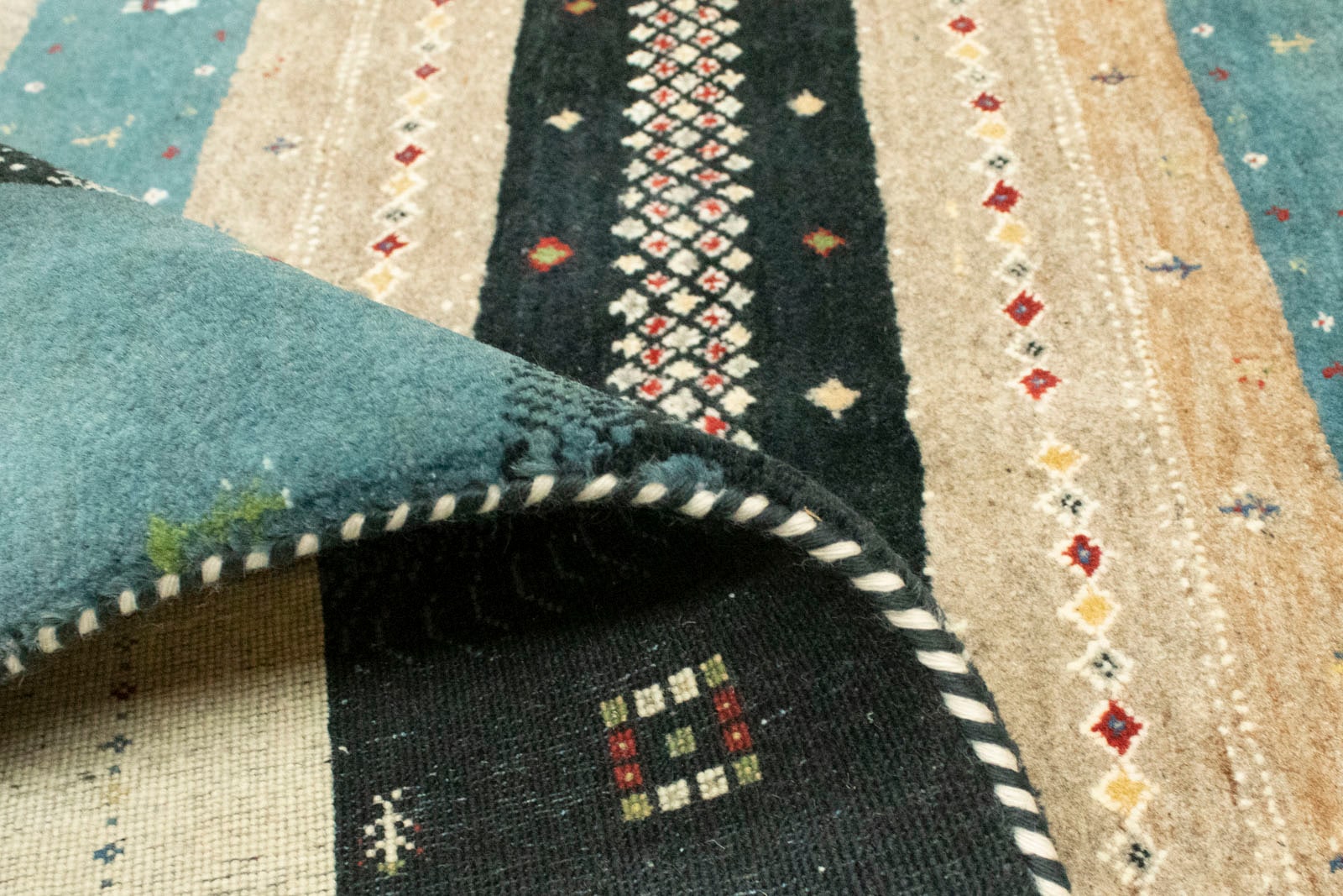 morgenland Wollteppich »Loribaft Teppich handgeknüpft mehrfarbig«,  rechteckig, handgeknüpft kaufen bei OTTO