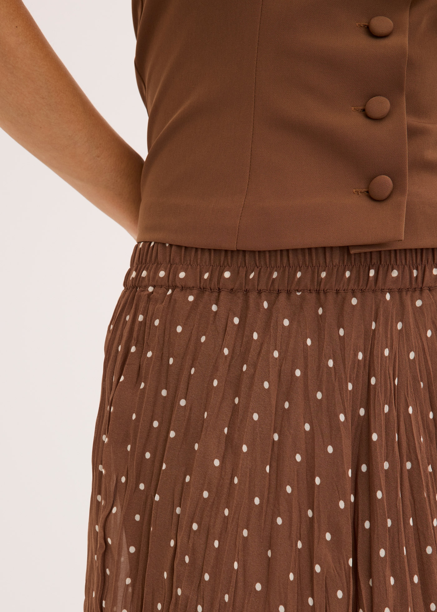 bonprix Plisseerock mit Elastikbund, in A-Linie, mit Crash-Optik