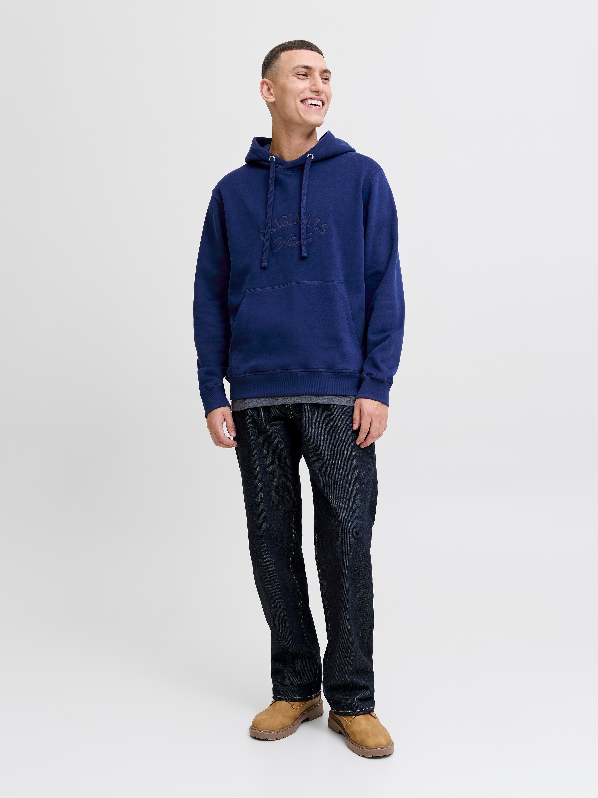 Jack & Jones Kapuzensweatshirt »JORBLEECKER BRANDING SWEAT HOOD BF«
