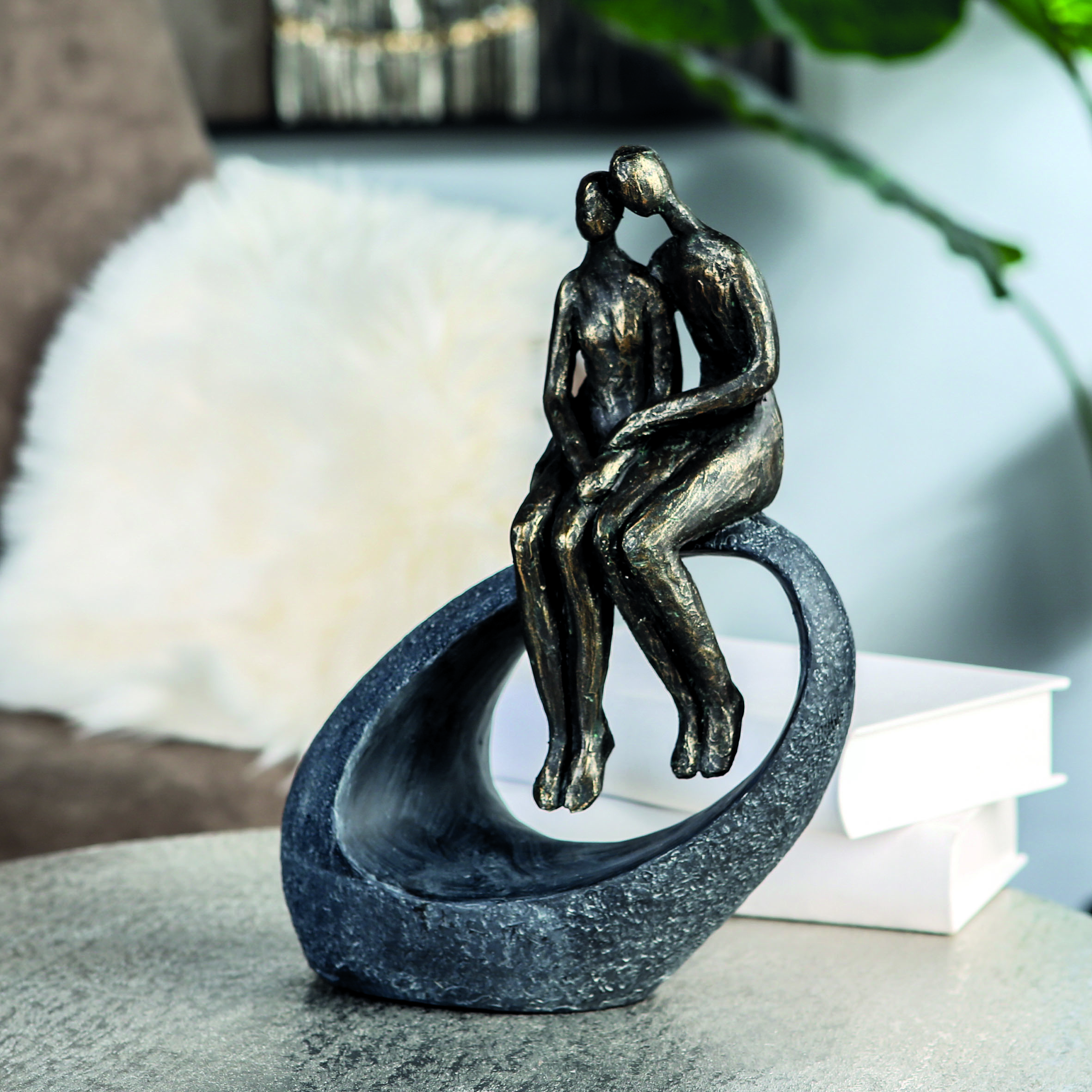 GILDE Dekofigur Embrace, Polyresin silber«, »Skulptur OTTO | silberfarben