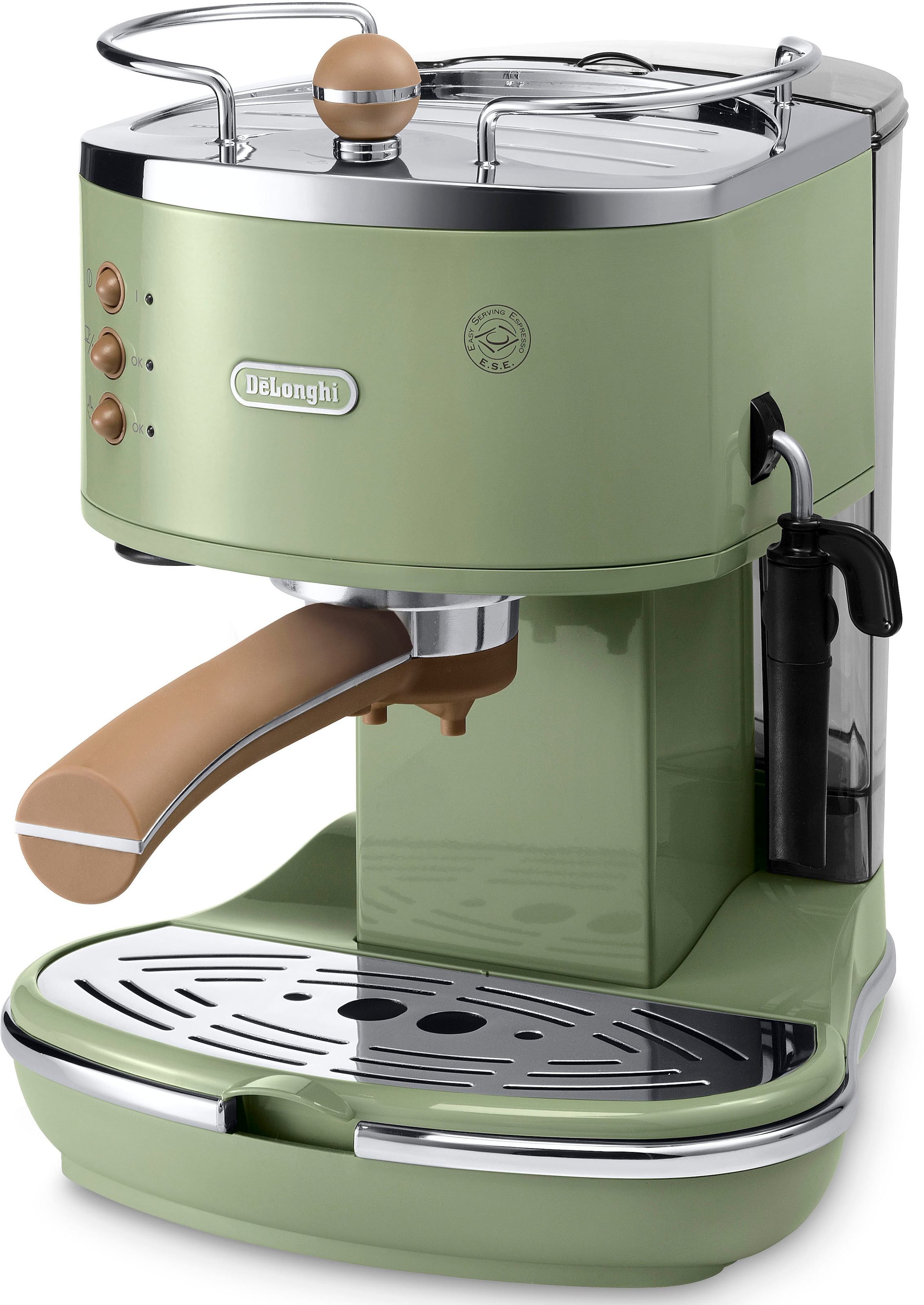 De'Longhi Espressomaschine »Icona Vintage ECOV 311.GR«, Siebträger, auch für Kaffeepads geeignet