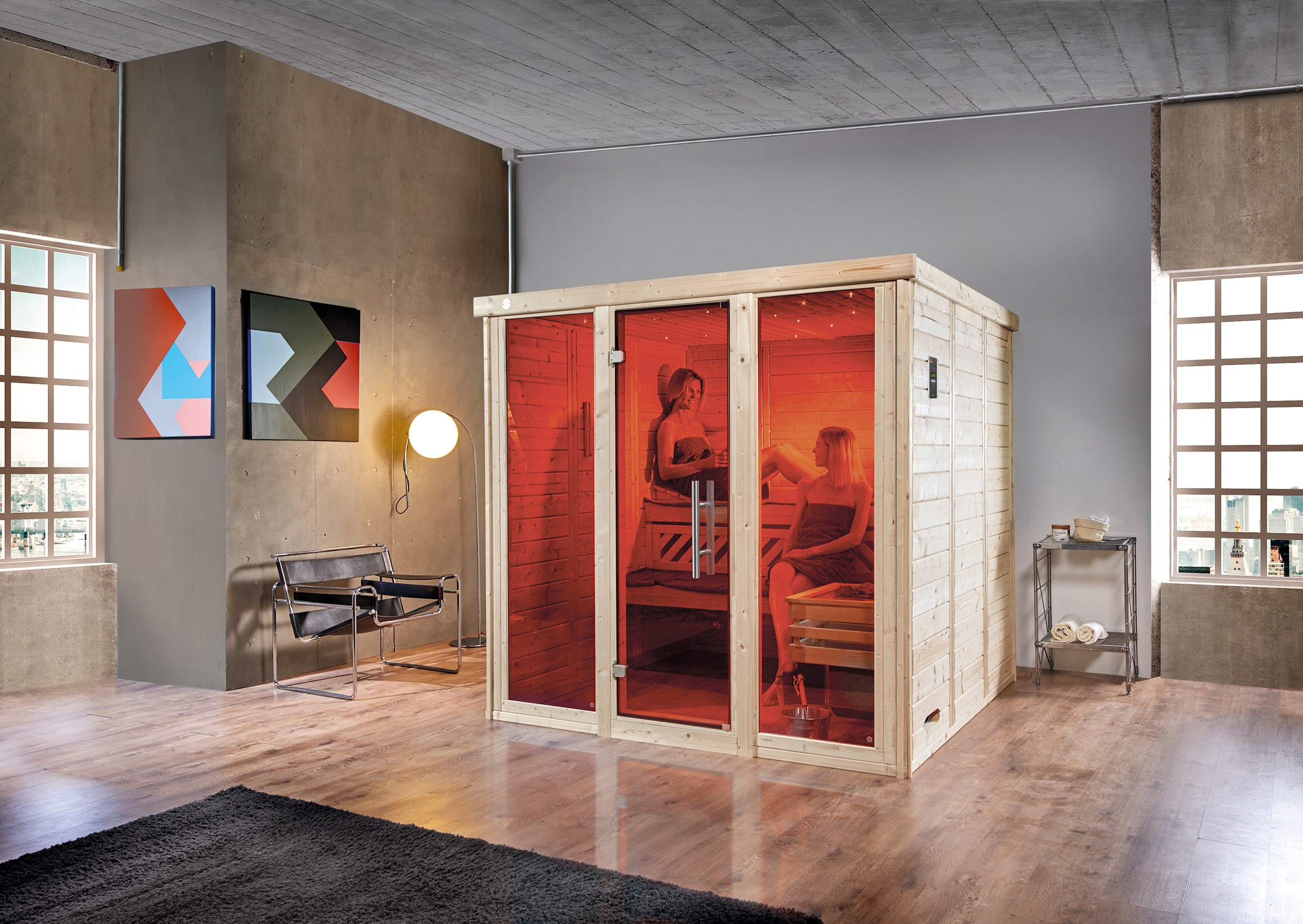 weka Sauna »Kemi Panorama« 7,5 kW Bio-Ofen mit ext. Steuerung