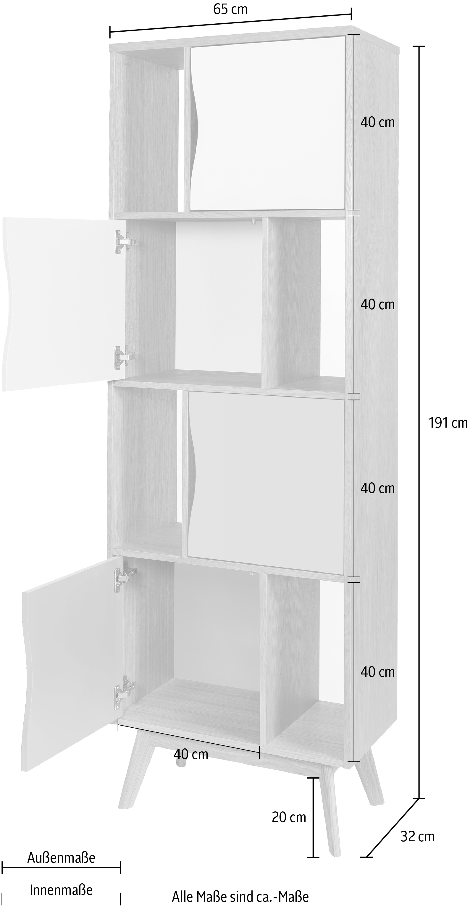 Woodman Bücherregal »Avon«, Holzfurnier aus Eiche