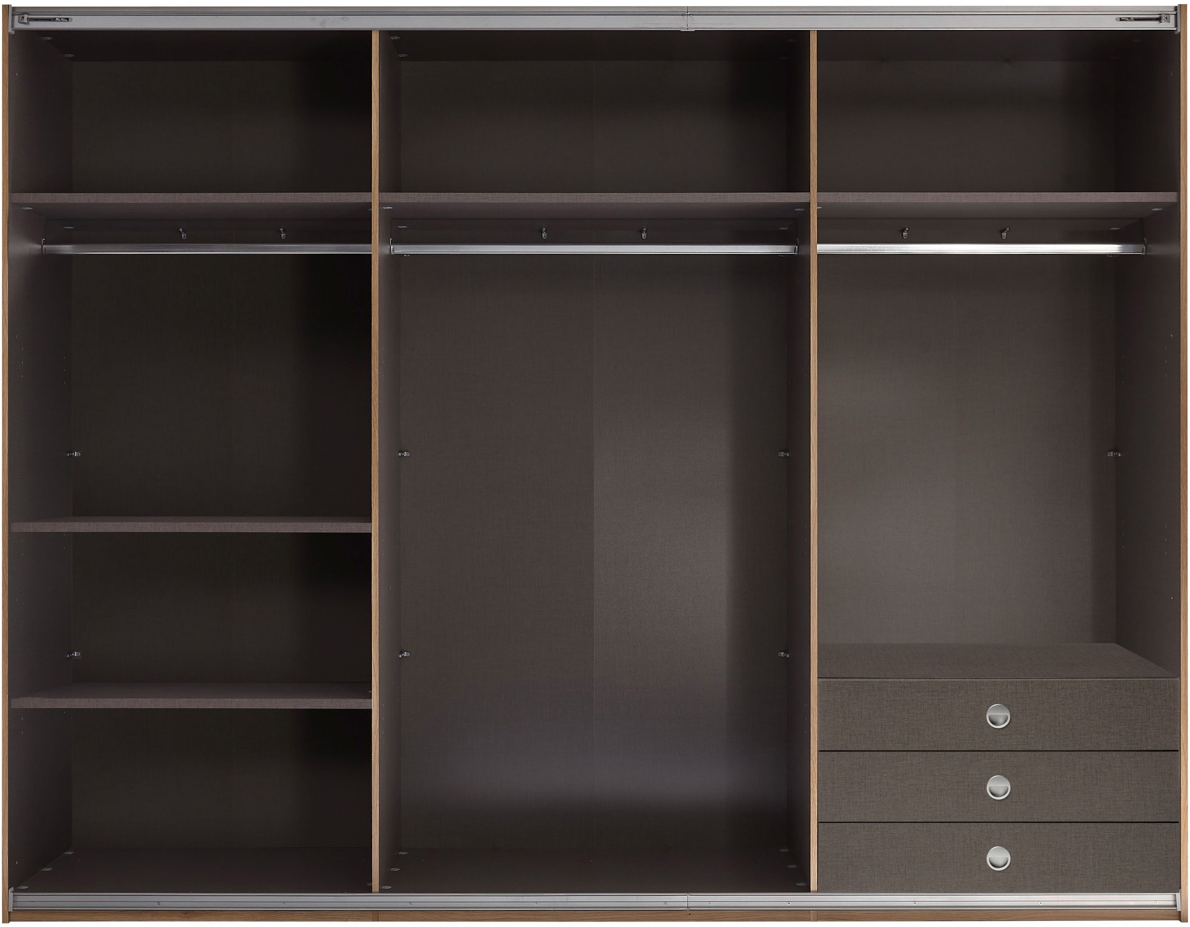 Schlafkontor Schwebetürenschrank »Bravo Kleiderschrank, Schiebetürenschrank«, mit Spiegeltür, wahlweise mit Zubehör