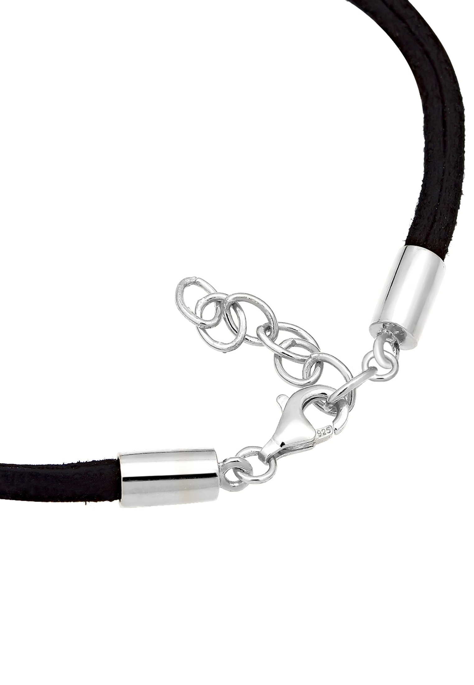 Elli Armkette »Armband Kreis Geo Velour Optik Trend 925 Sterling Silber«