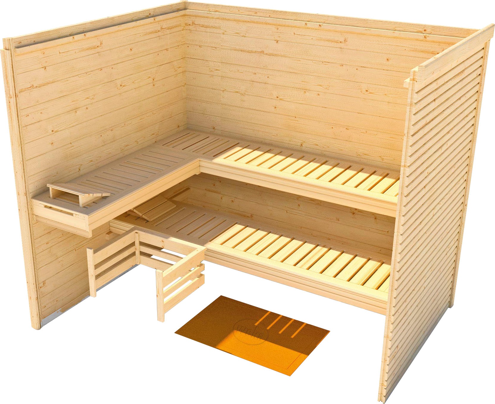 weka Sauna »Cubilis« Set,  7,5 kW-Ofen mit digitaler Steuerung