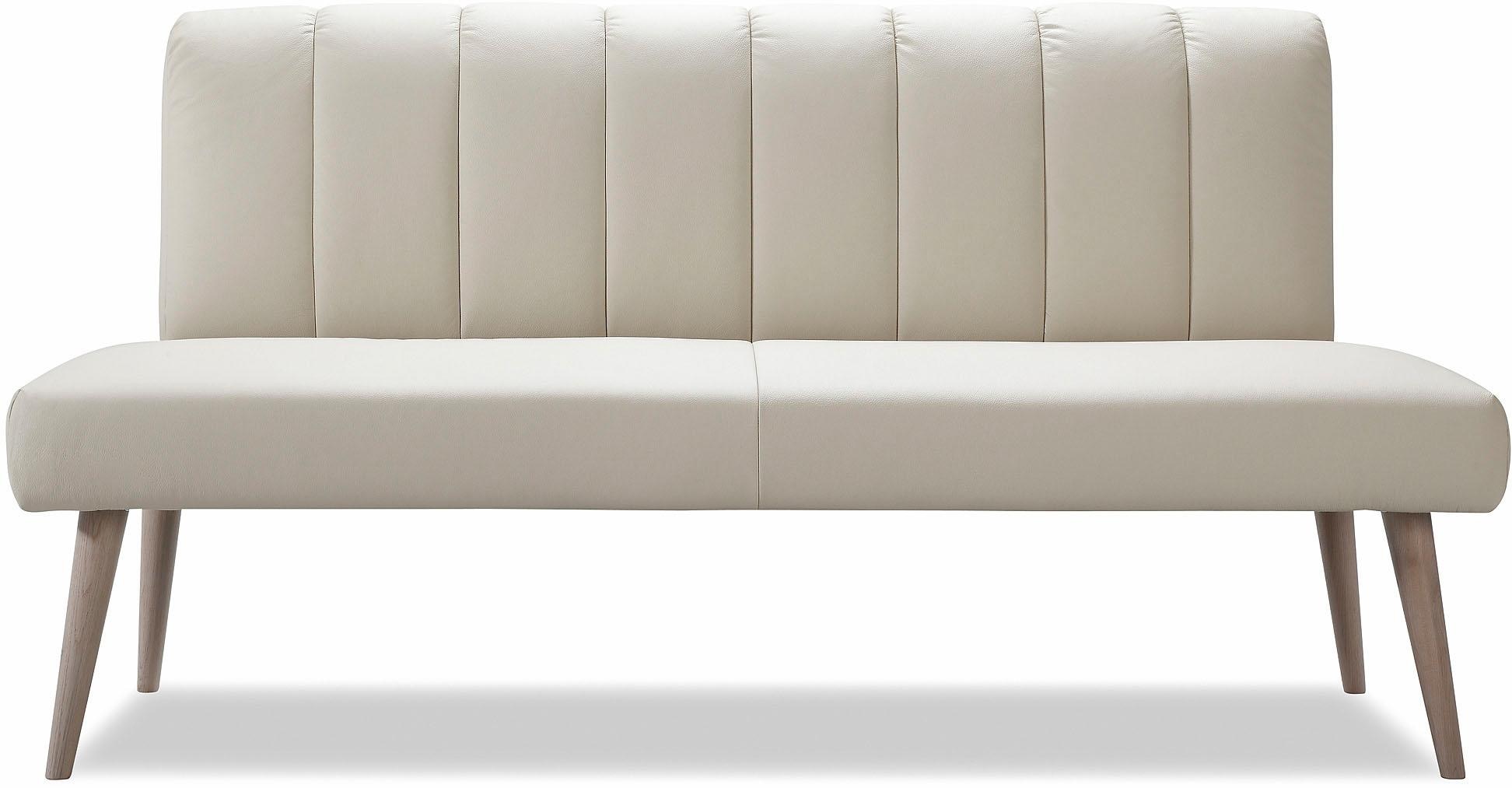 exxpo - sofa fashion Sitzbank »Costa, moderne Rückensteppung, bequem und elegant, hoher Holzfuß«, hochwertige Detailverarbeitung, Frei im Raum stellbar