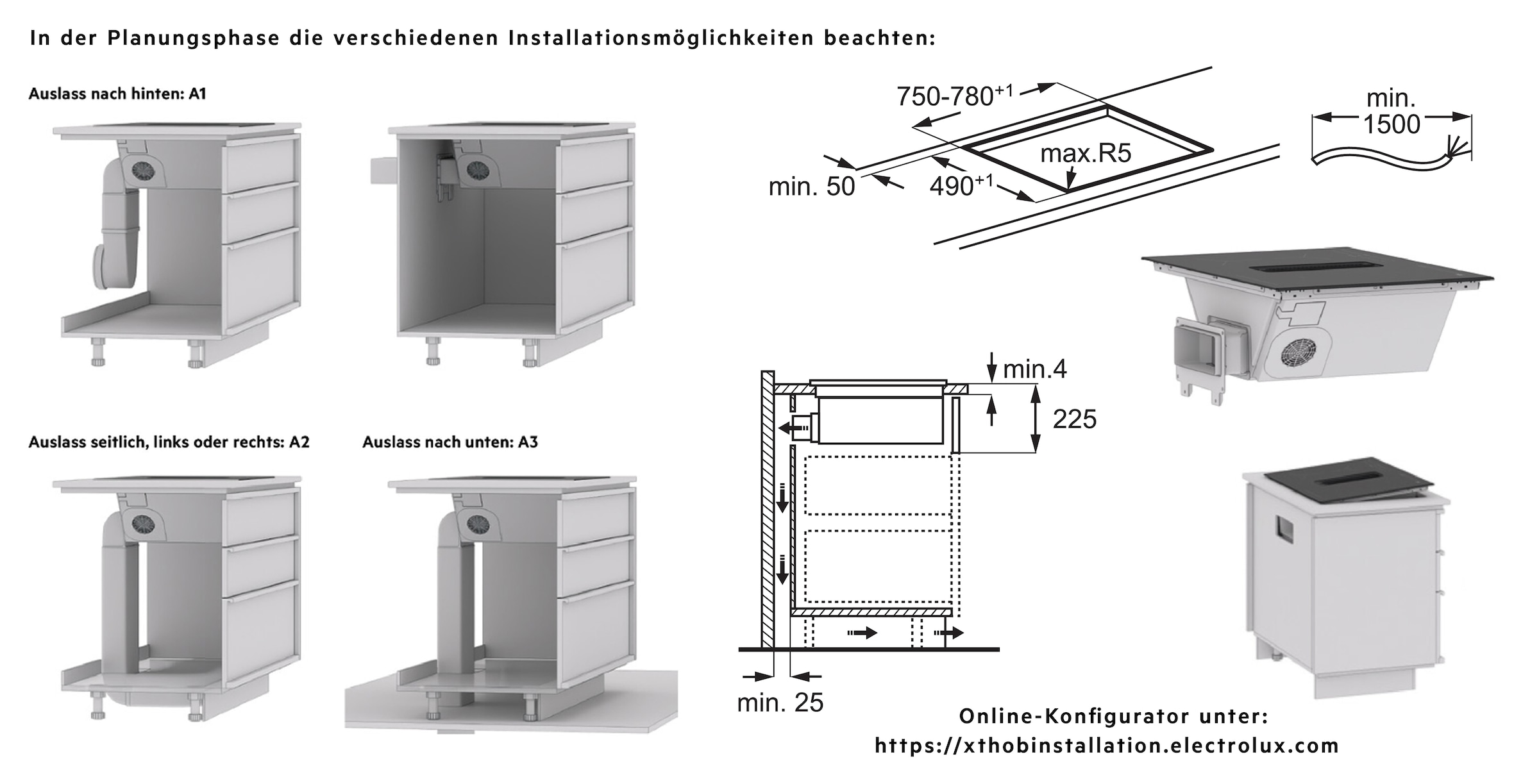 AEG Kochfeld mit Dunstabzug »TH84CB0BSZ« Bis zu 10x weniger sichtbare Kratzer – Made in Germany