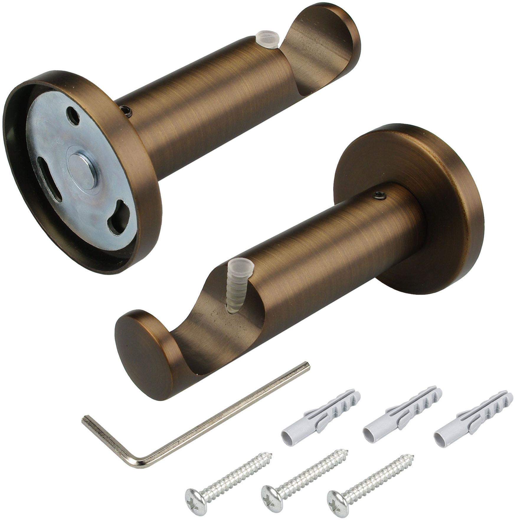 Liedeco Gardinenstange »CELKUGEL01SG1L«, 1 läufig-läufig, Fixmaß, 1-läufig im Fixmaß Ø 25 mm