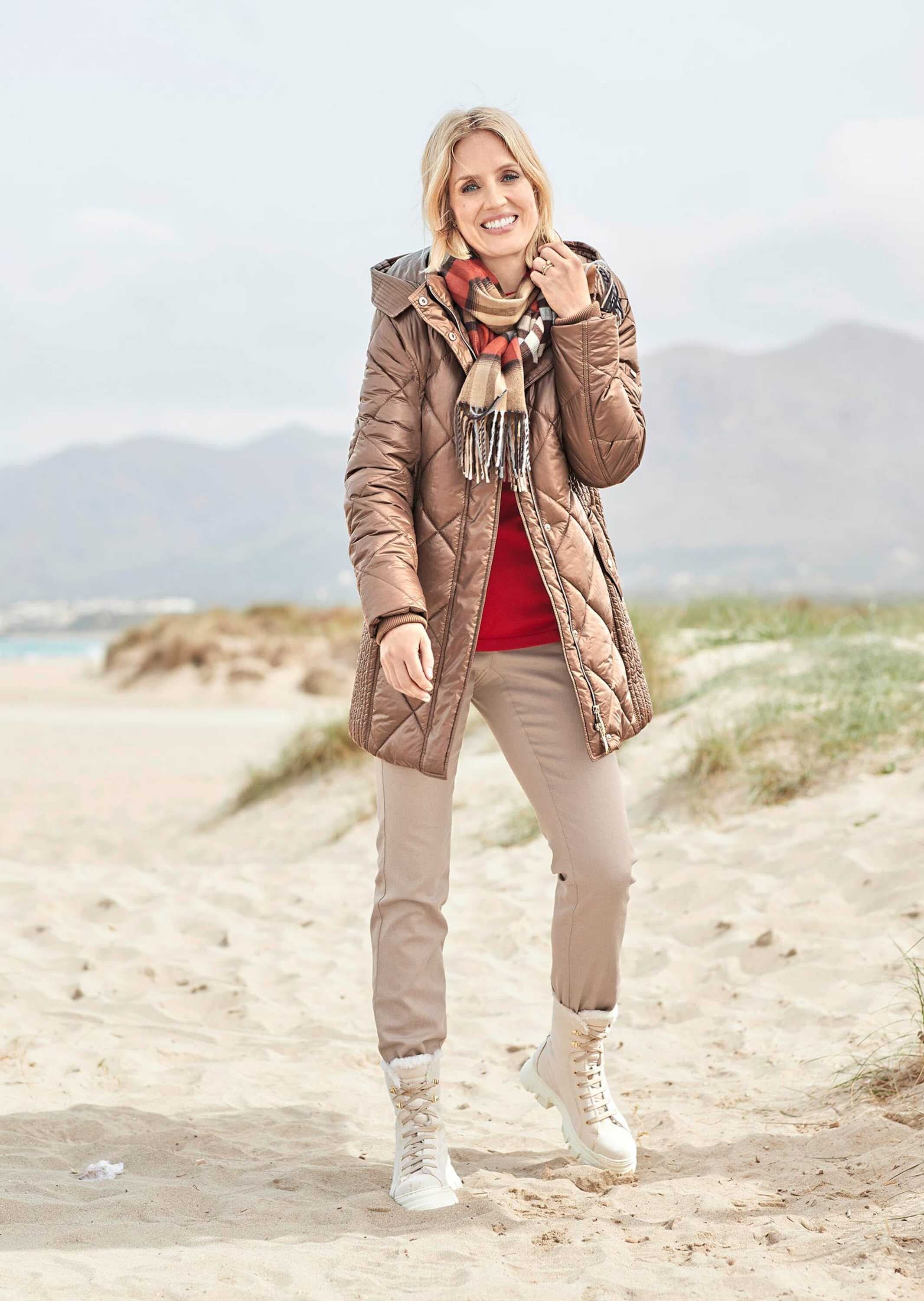 GOLDNER Steppjacke »Kurzgröße Longsteppjacke mit edlem Innenfutter« Mit Strickbündchen an den Ärmeln