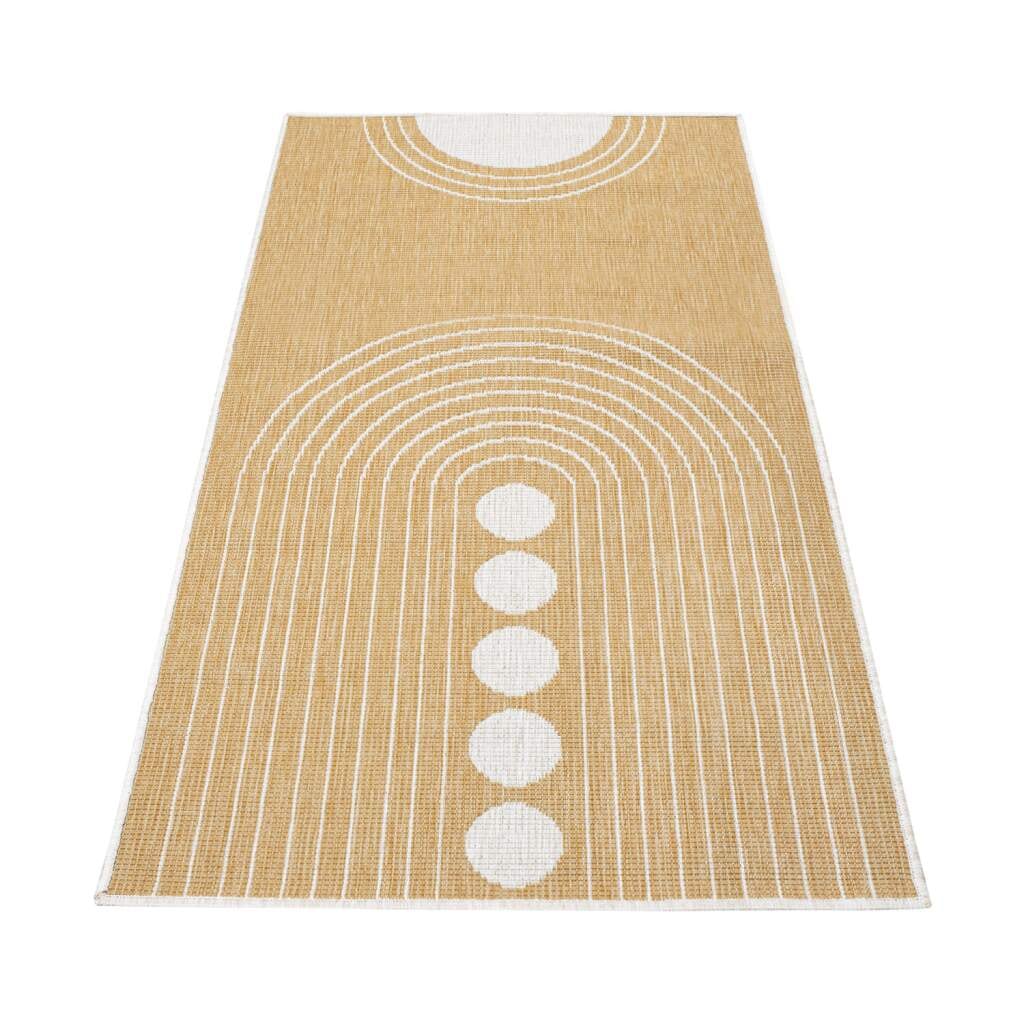 Carpet City Outdoorteppich »DUO RUG 5739«, rechteckig, 5 mm Höhe, Wendeteppich Wetterfest In- & Outdoor, Balkon, Terrasse, Wohnzimmer