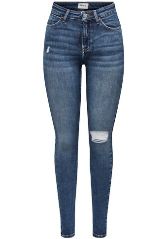Only Skinny-fit-Jeans »ONLPOWER MID WAIST PUSH UP SK DES«, mit Destroyed Effekt kaufen