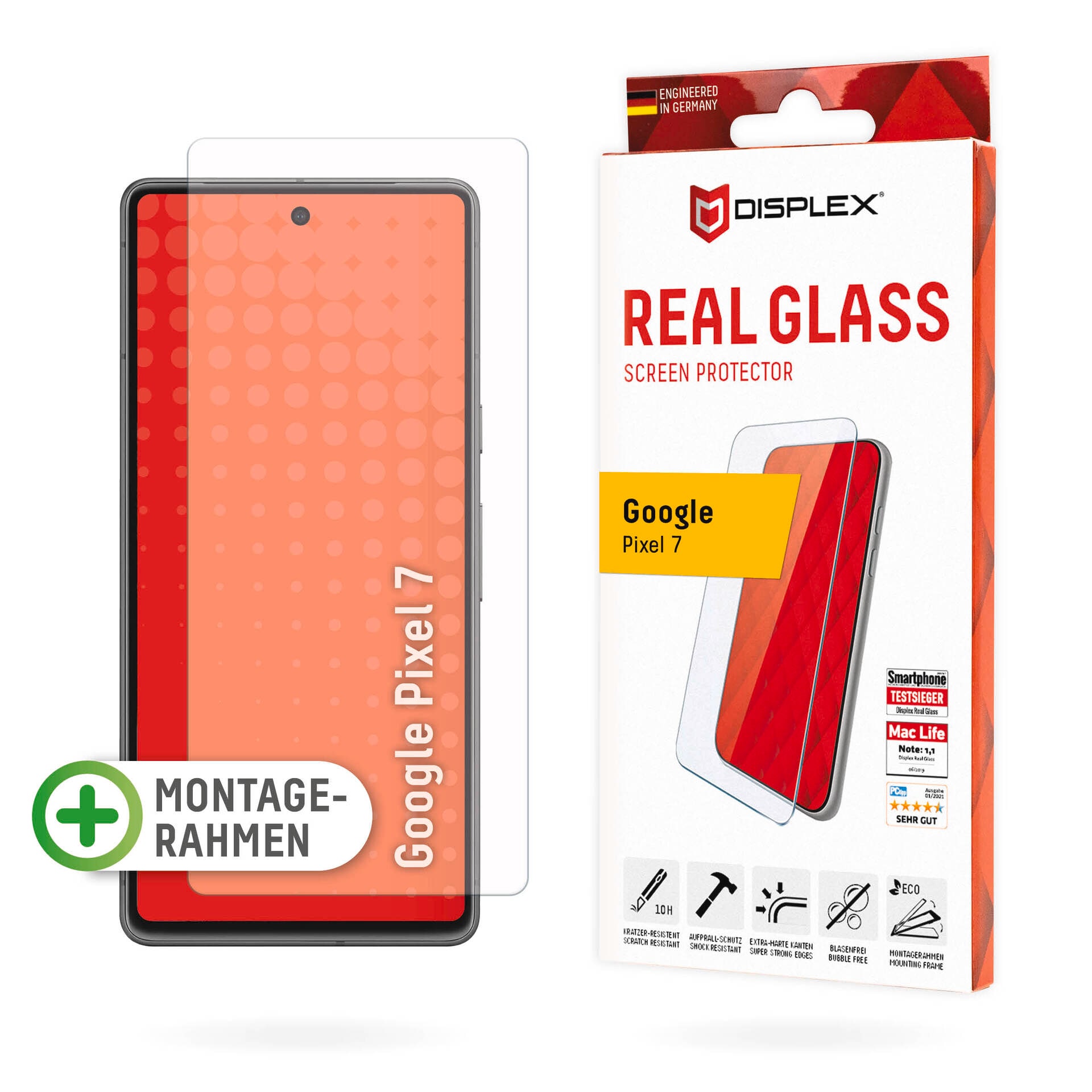 Displayschutzglas »Real Glass - Google Pixel 7«, Displayschutzfolie Displayschutz...