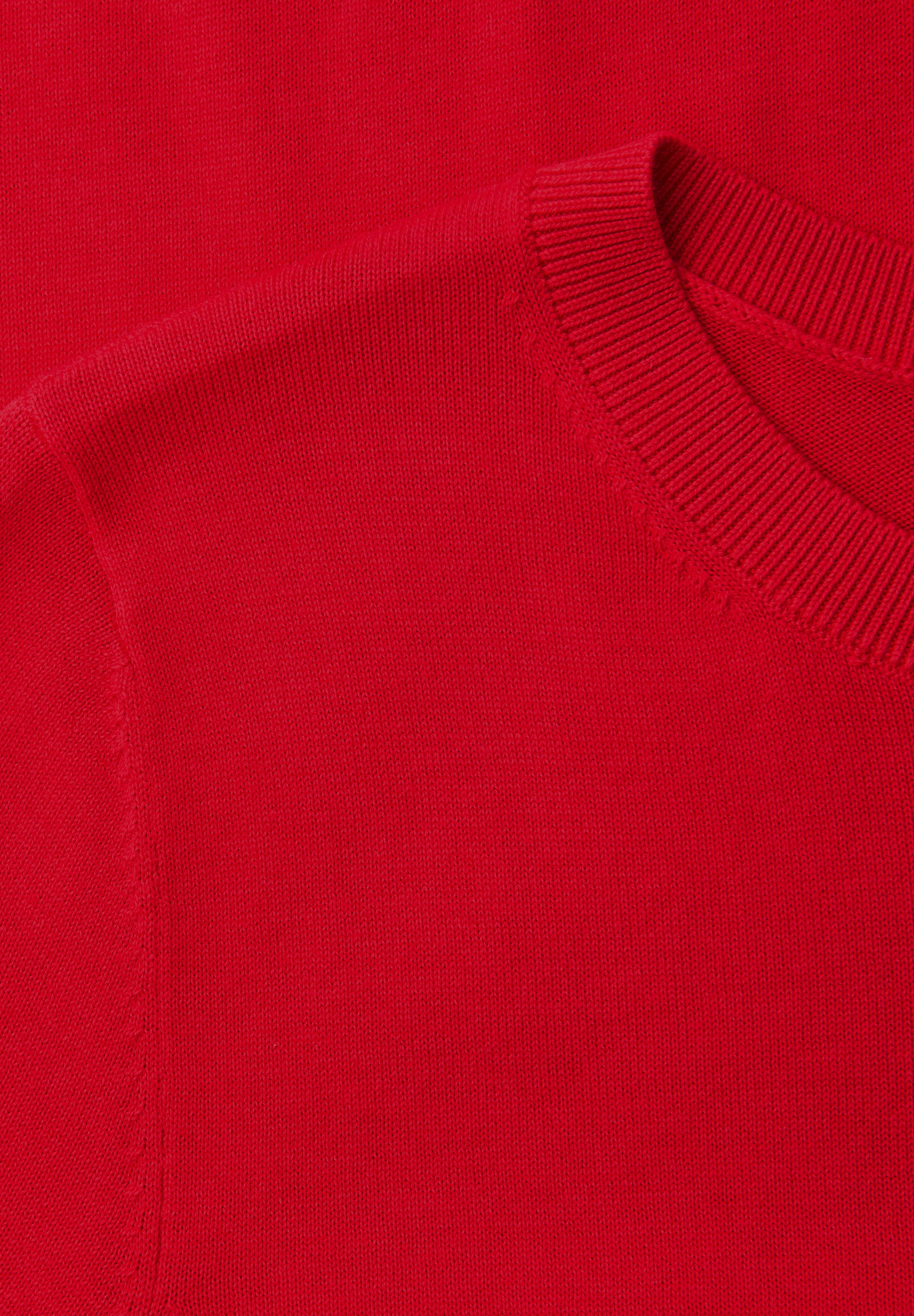 STREET ONE Kurzarmpullover in Strick-Optik und mit Rundhals