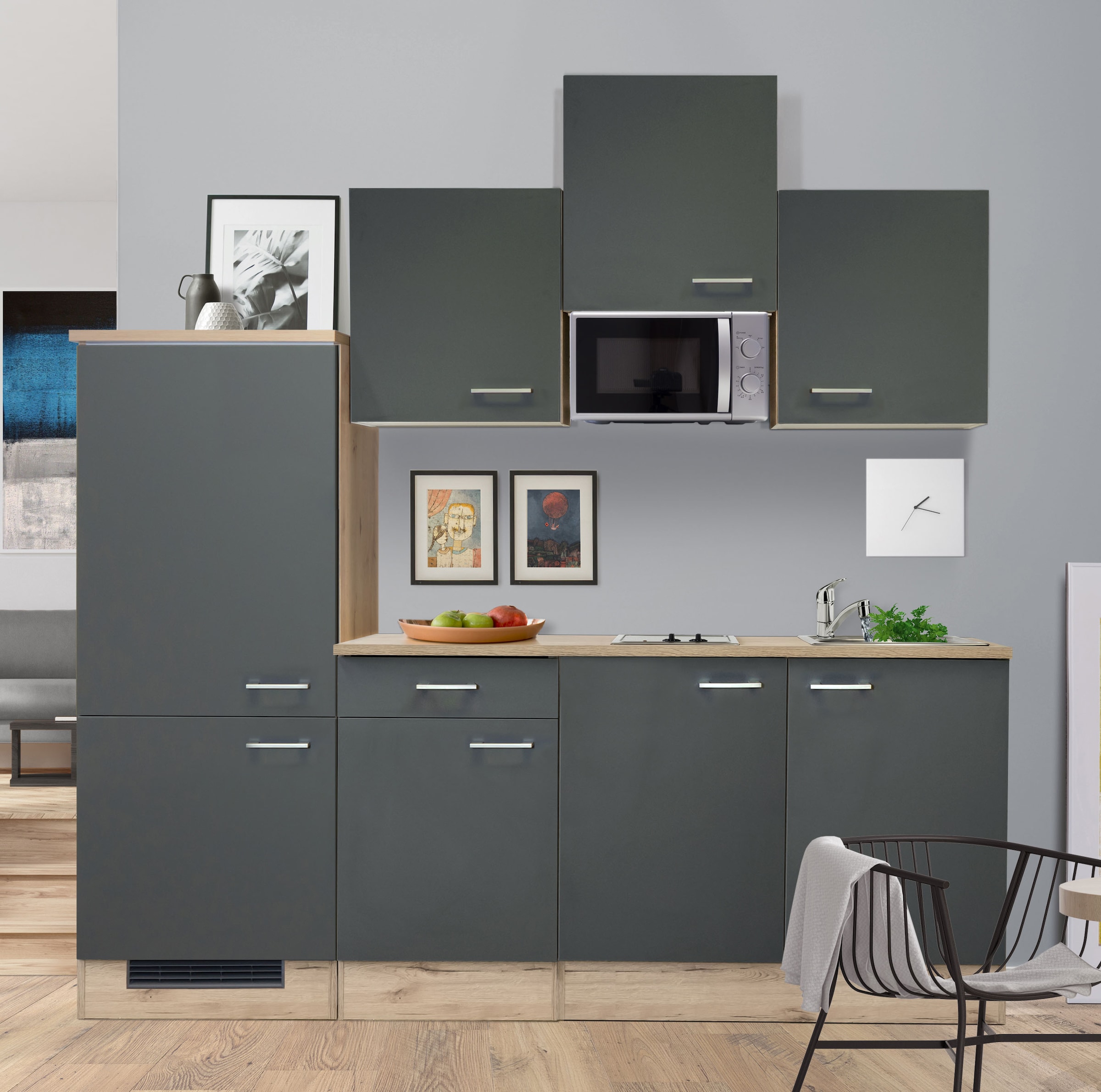 Flex-Well Küchenzeile »Morena«, mit E-Geräten, Gesamtbreite 210 cm