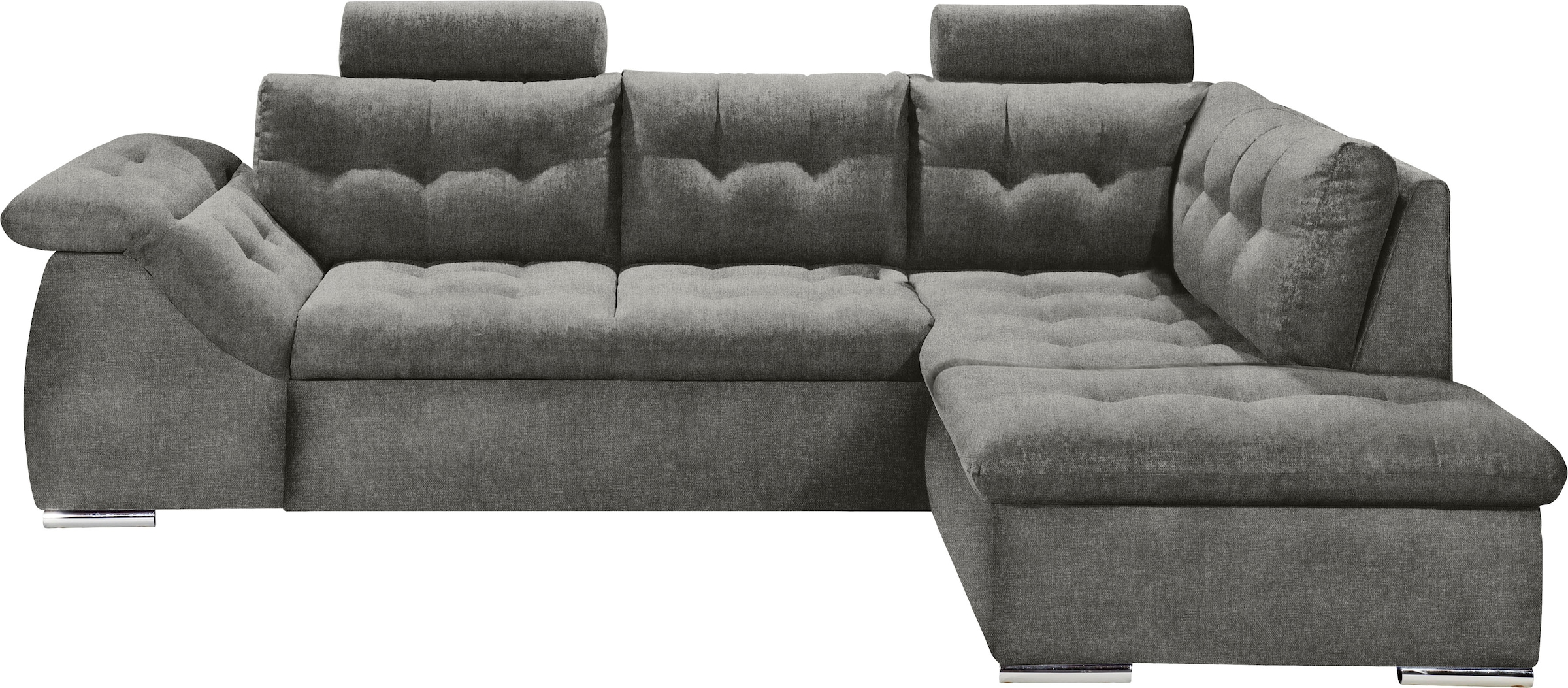 ED EXCITING DESIGN Ecksofa Oman, mit Bettfunktion, Bettkasten, Armteilverstellung und  Kopfstützen
