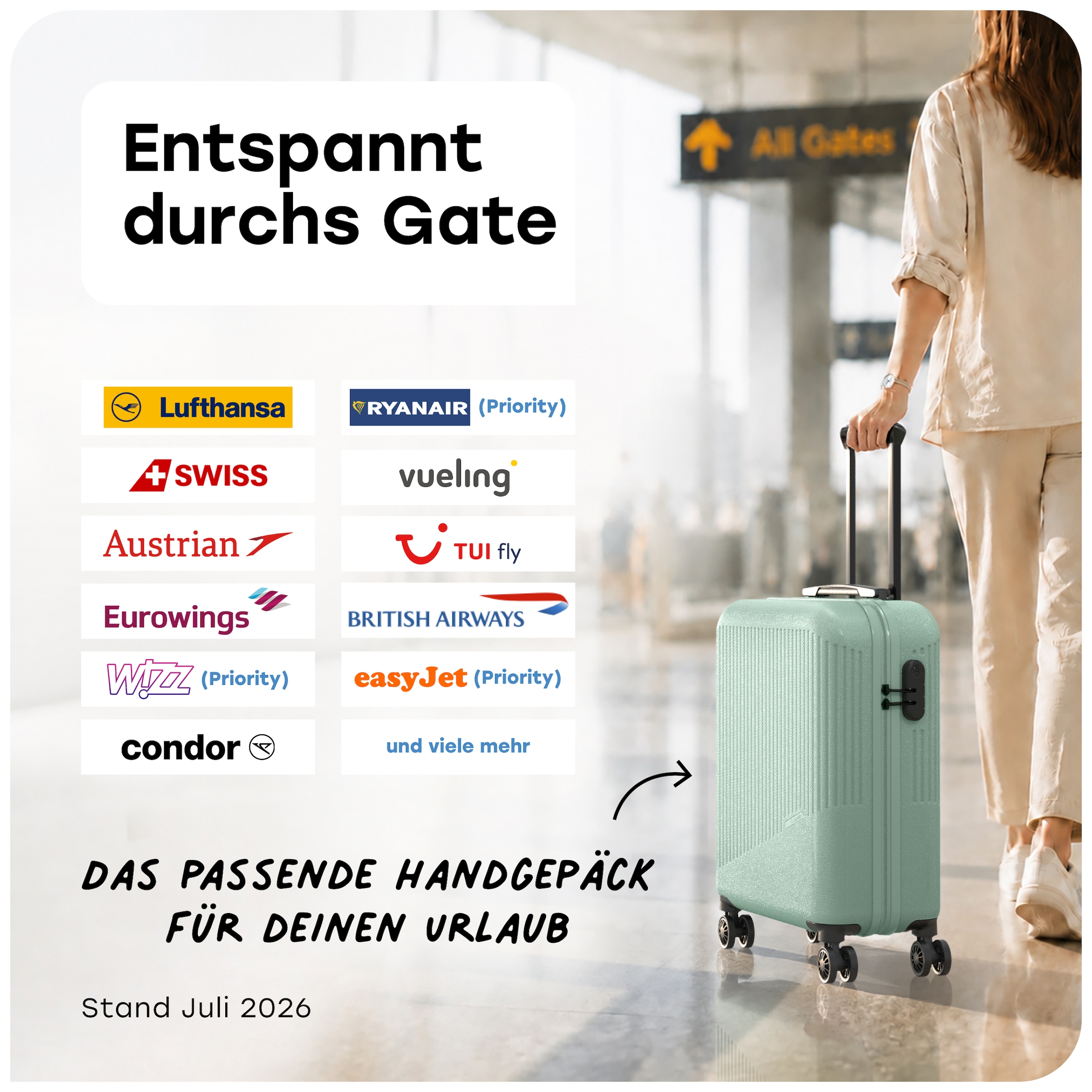 travelite Hartschalen-Trolley »BALI Reisekoffer Hartschale« 34 l 4 Rollen TSA-Schloss – robustes Reisegepäck