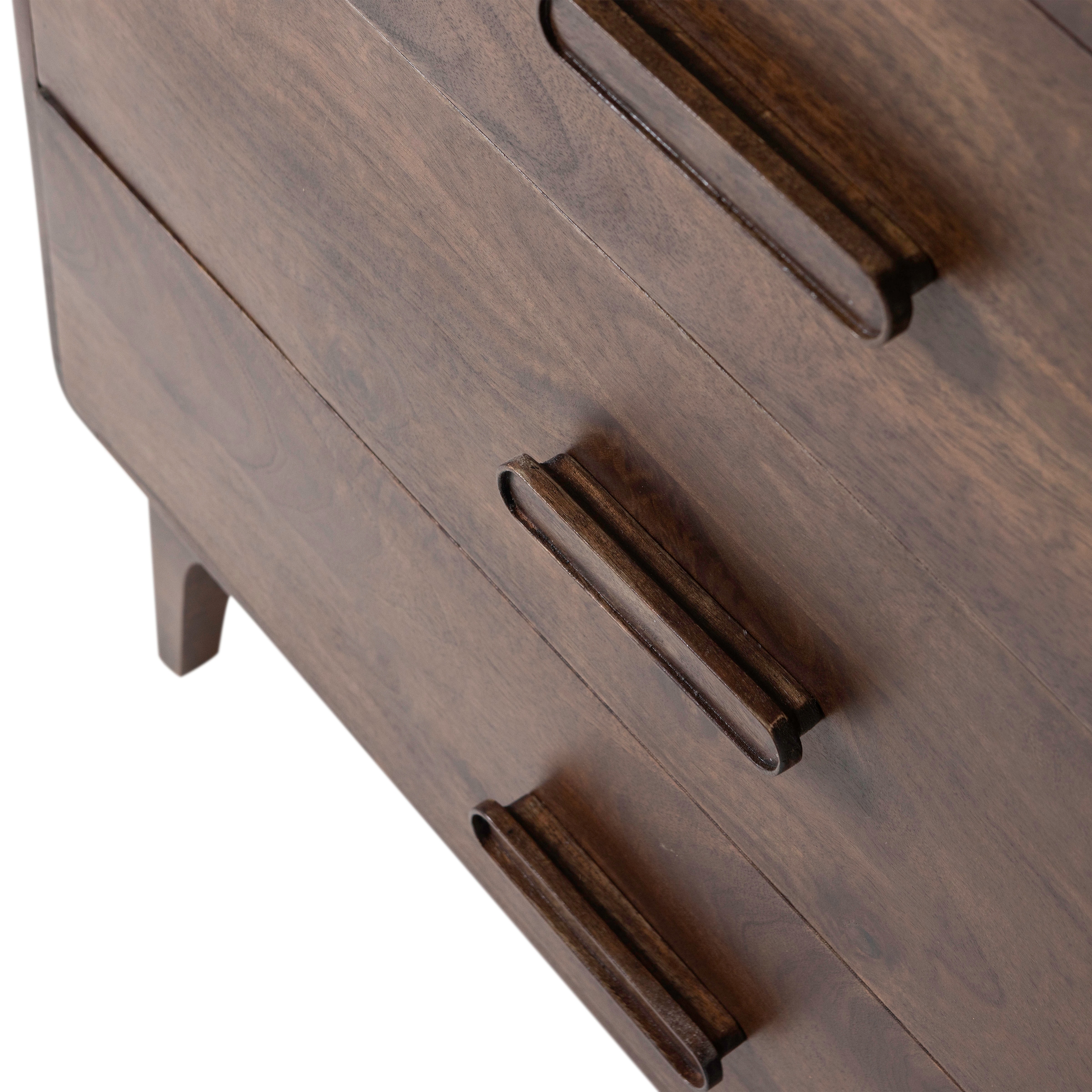WOOOD Sideboard »Liya mit Massivmangoholz undDämpfung Funktion, B 90 x T 50 x H 90 cm« Spielerische Griffgestaltung, Tragkraft 15–25 kg pro Schublade