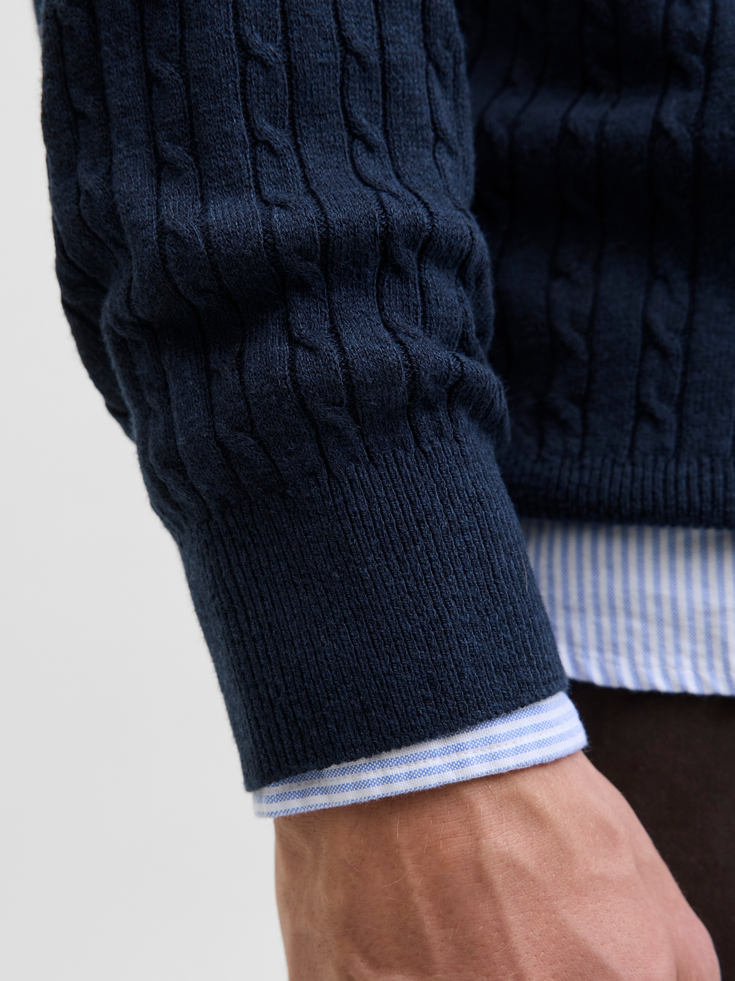 Jack & Jones Strickpullover »JJEEMIL KNIT CABLE CREW NECK NOOS«