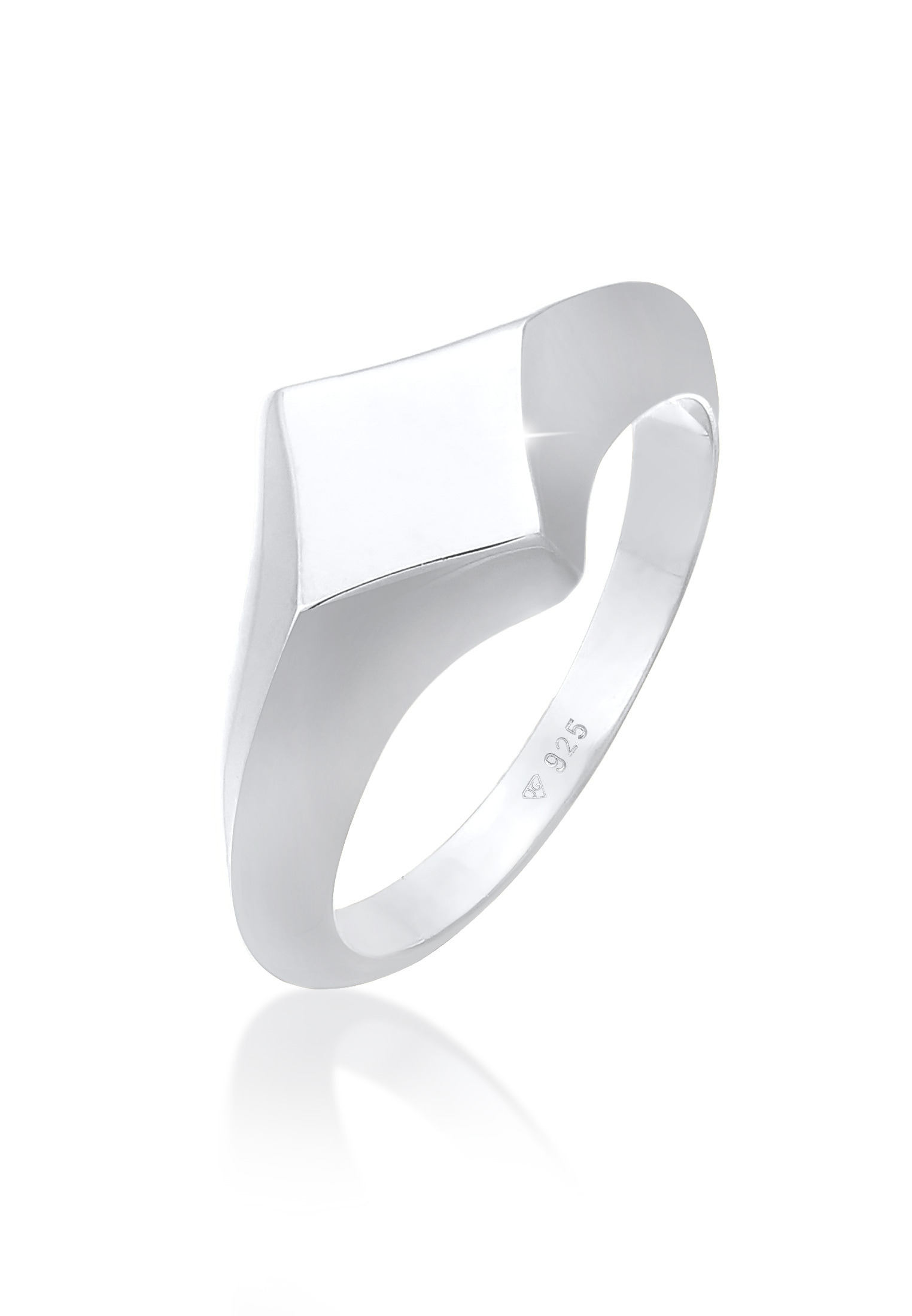 Elli Premium Siegelring »Ring Siegelring Raute Geo Look 925 Silber«